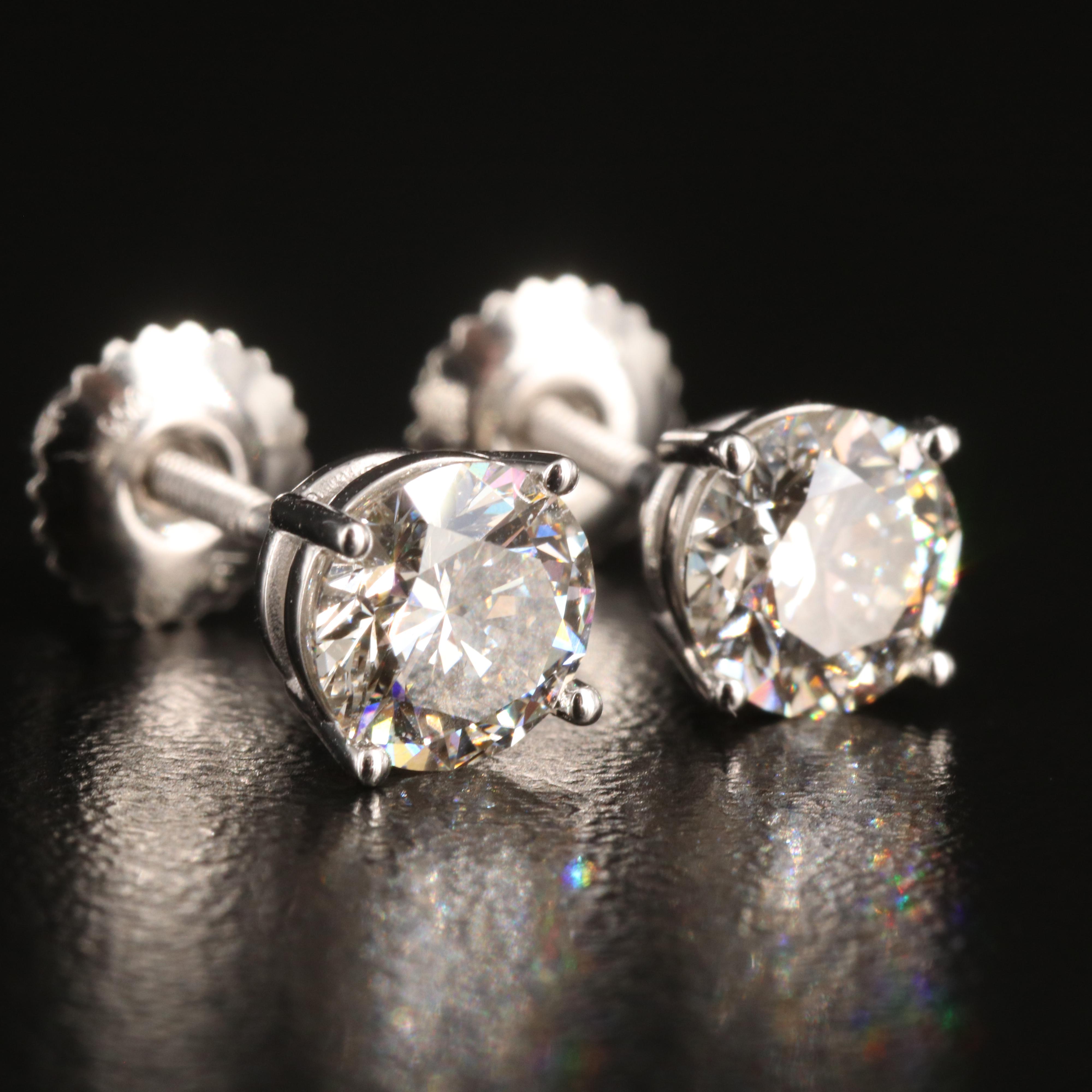 14K 1.60 CTW Lab Grown Diamond Stud Earrings
