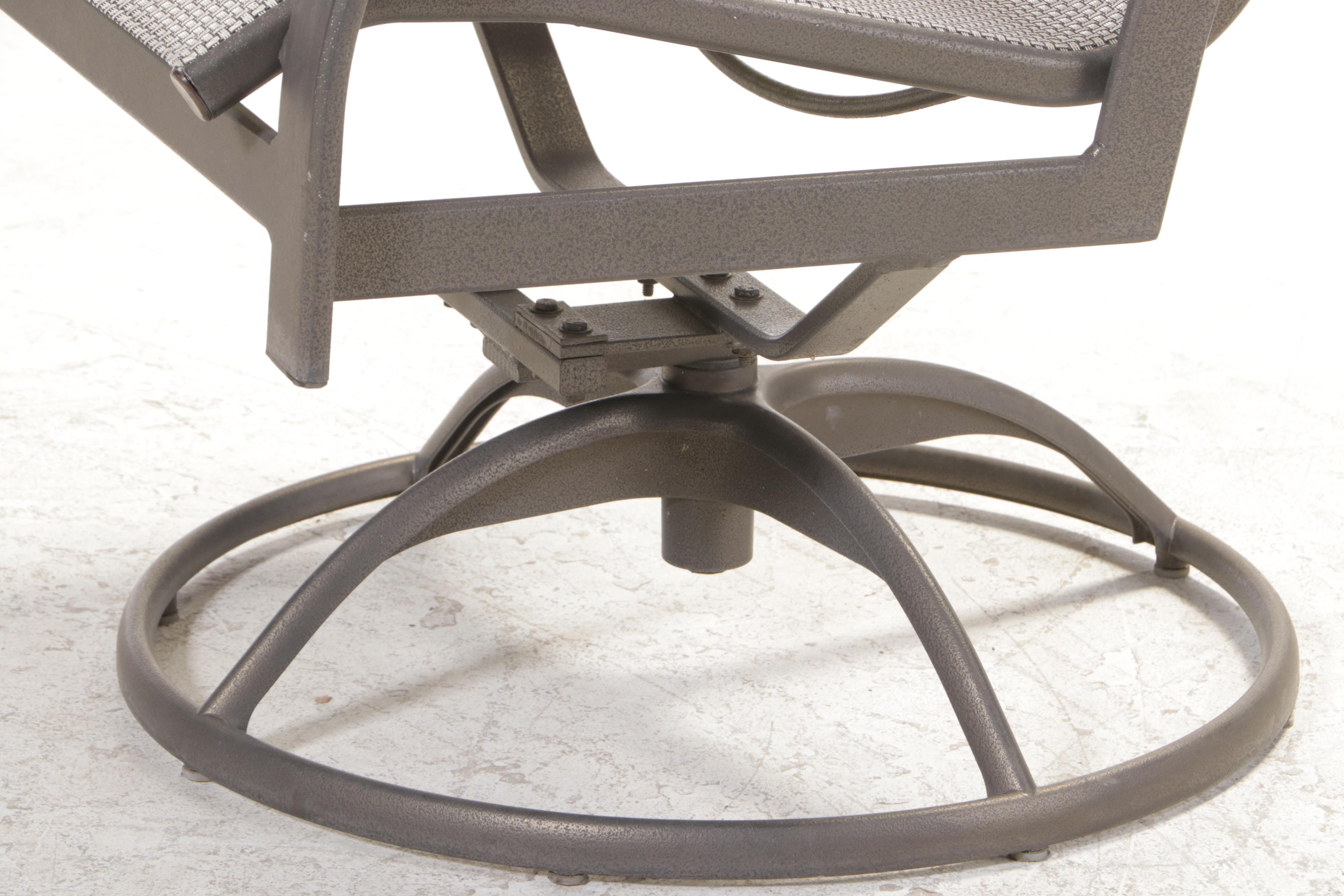 Four Winston Powder-Coated Aluminum Patio Swivel-Rockers