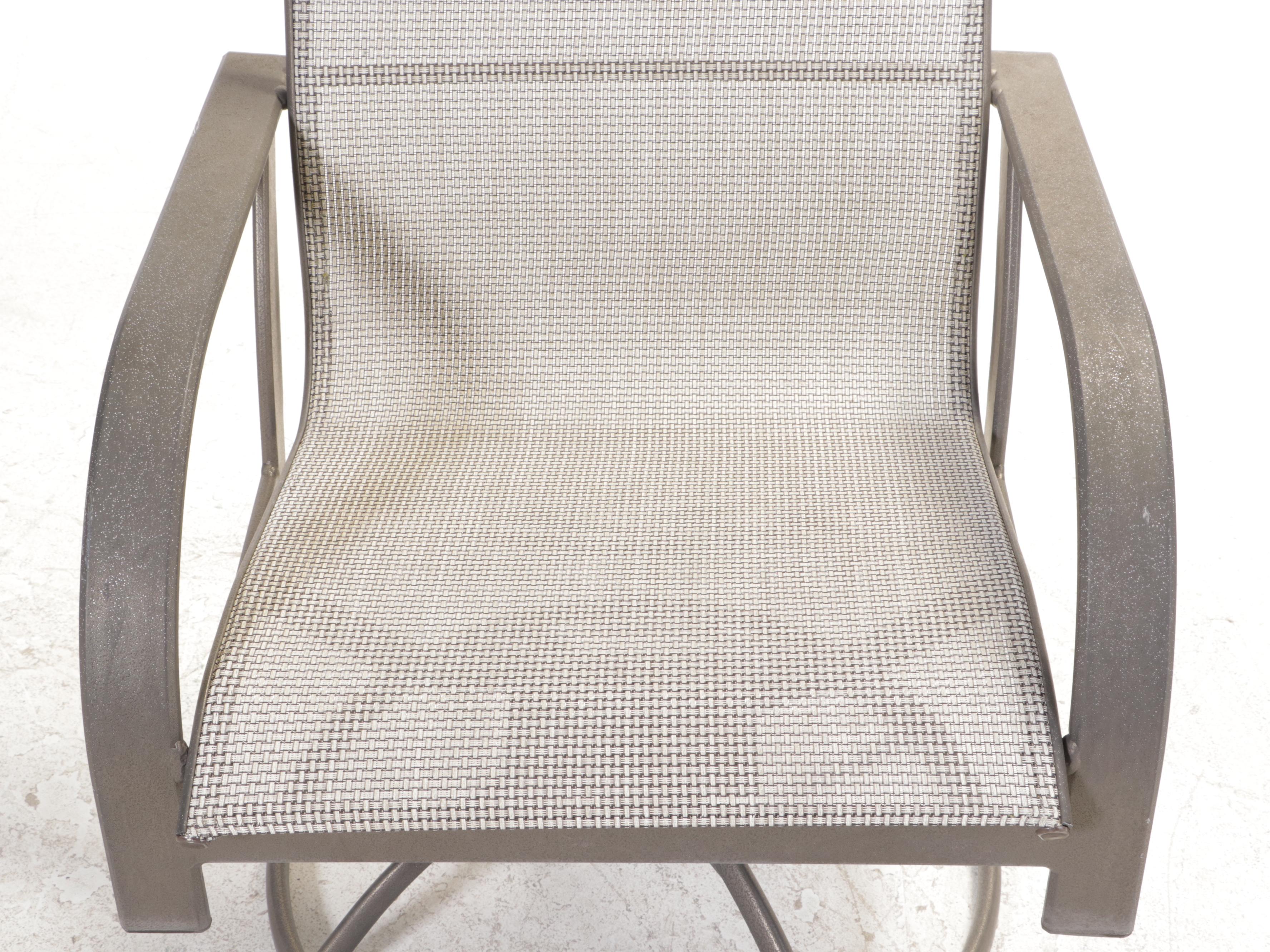 Four Winston Powder-Coated Aluminum Patio Swivel-Rockers