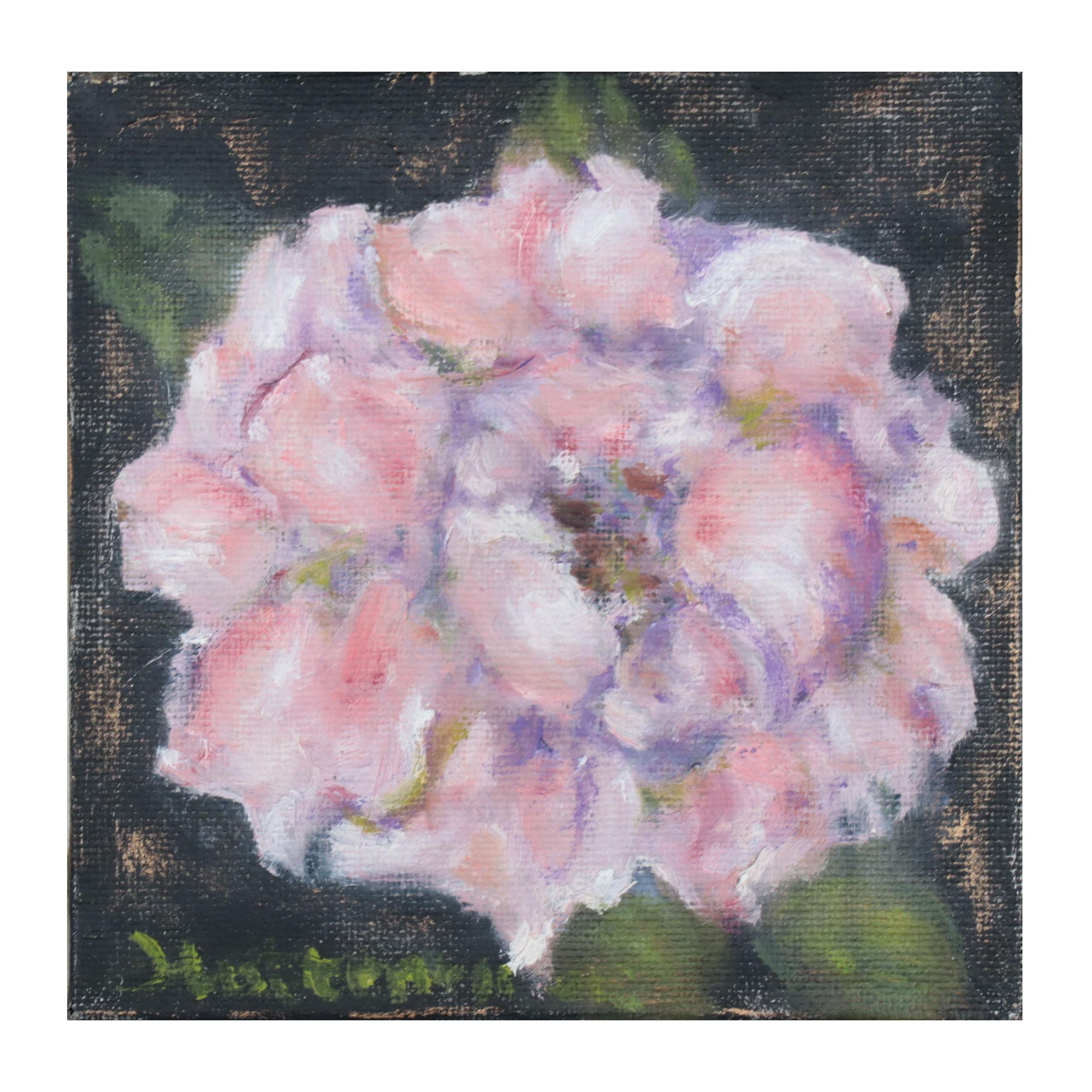 Oil Painting of Flower, Late 20th Century