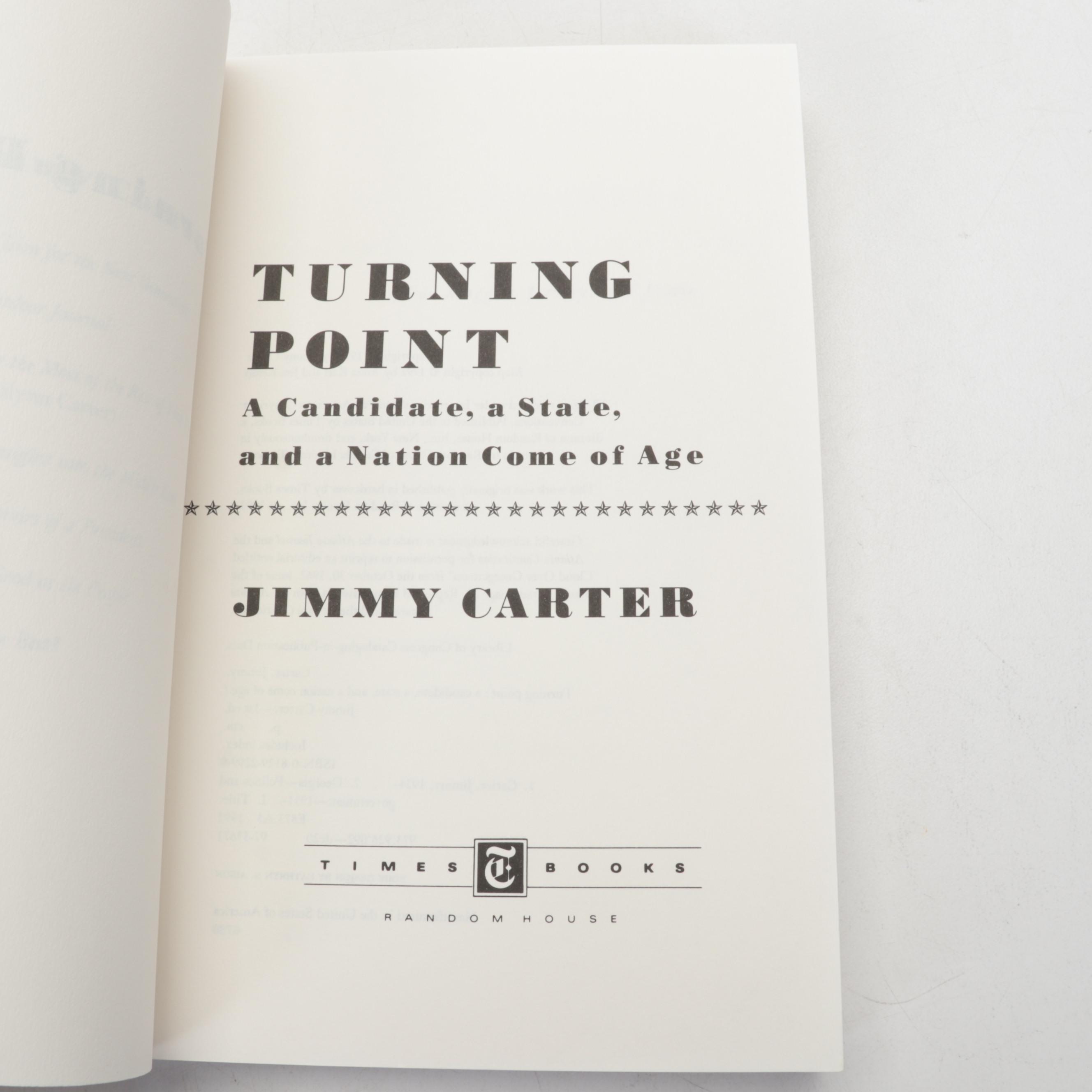 Signed American Political Books Including "Turning Point" by Jimmy Carter