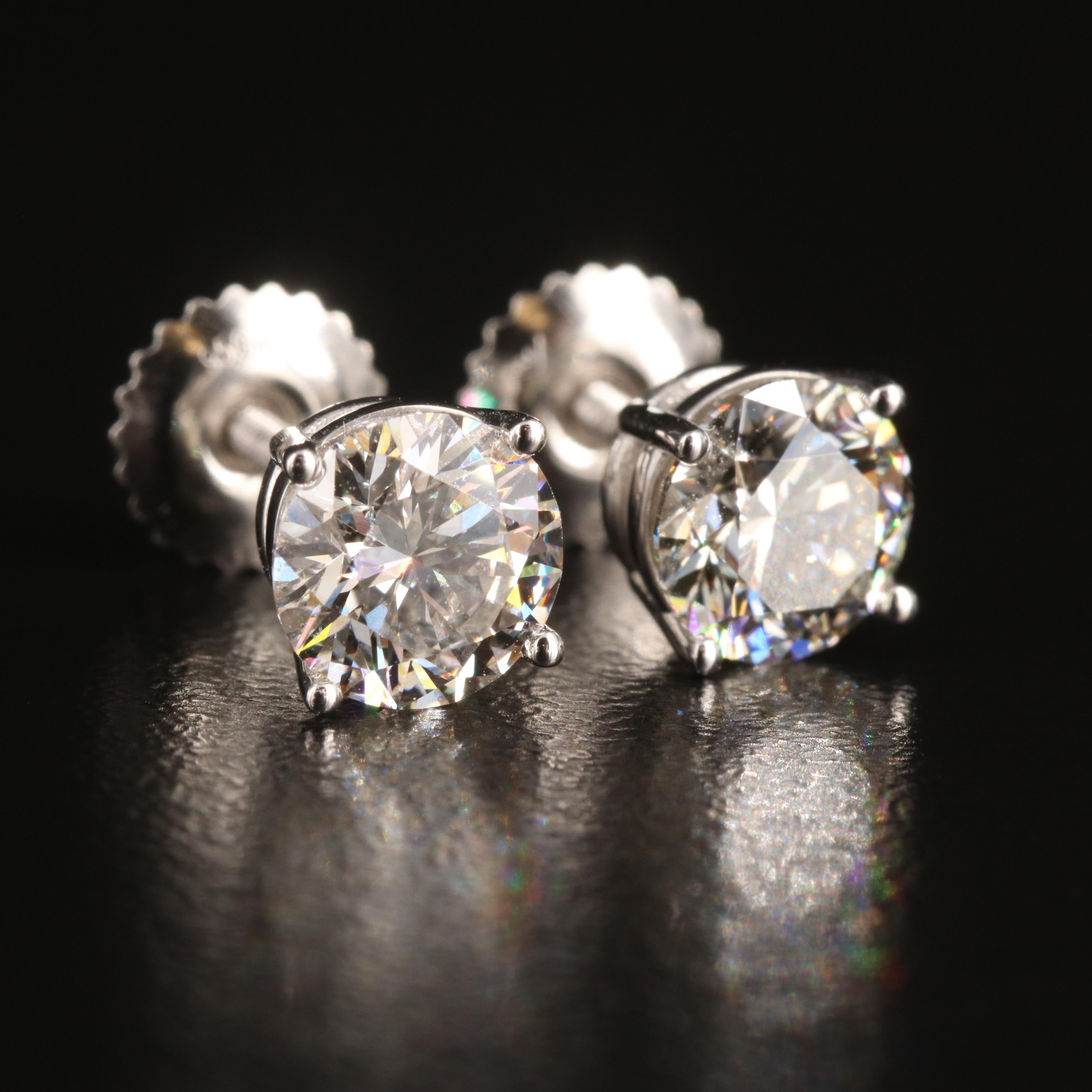 Platinum 1.67 CTW Lab Grown Diamond Stud Earrings