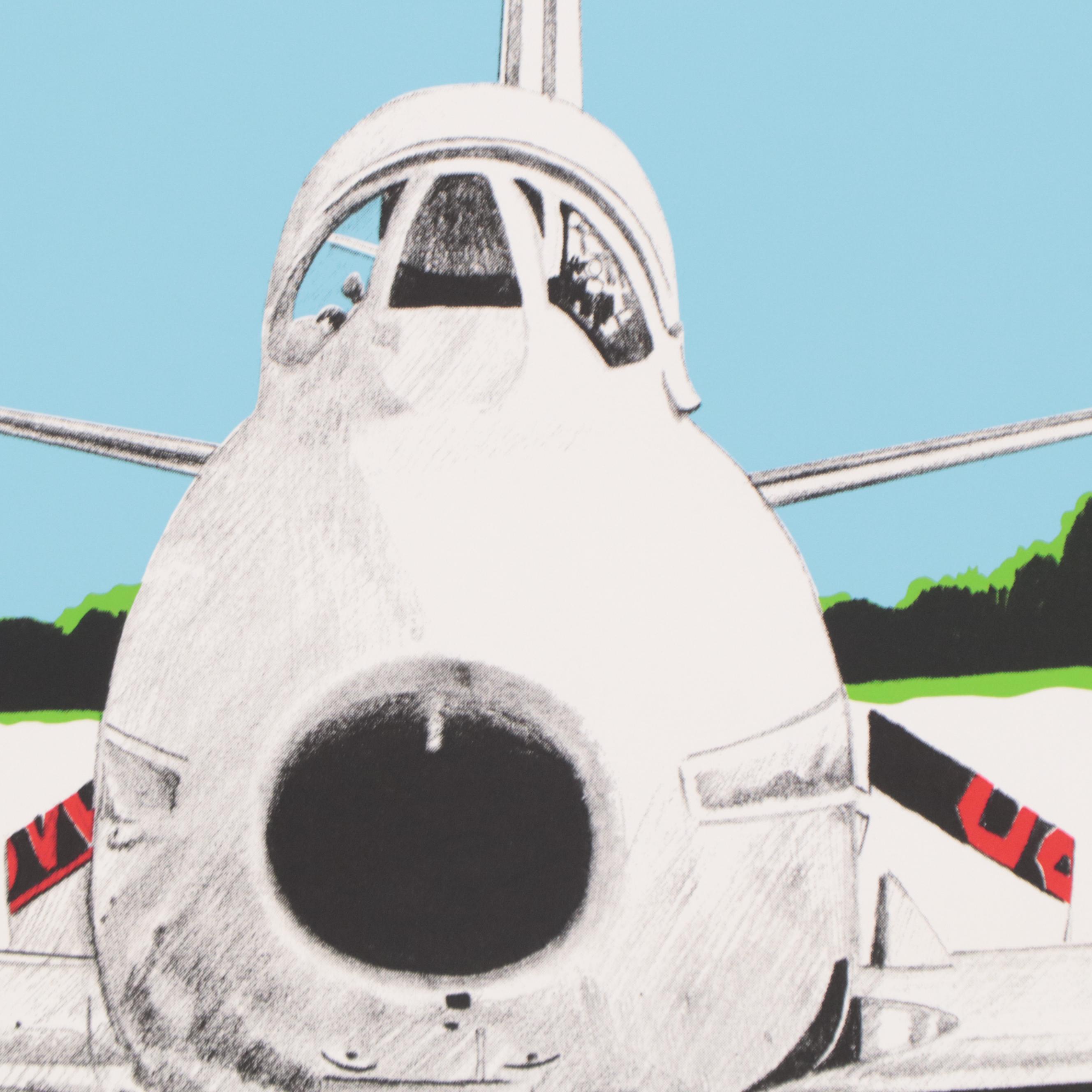 Joyce Arons Modernist Serigraph "Ridin' in My Car"