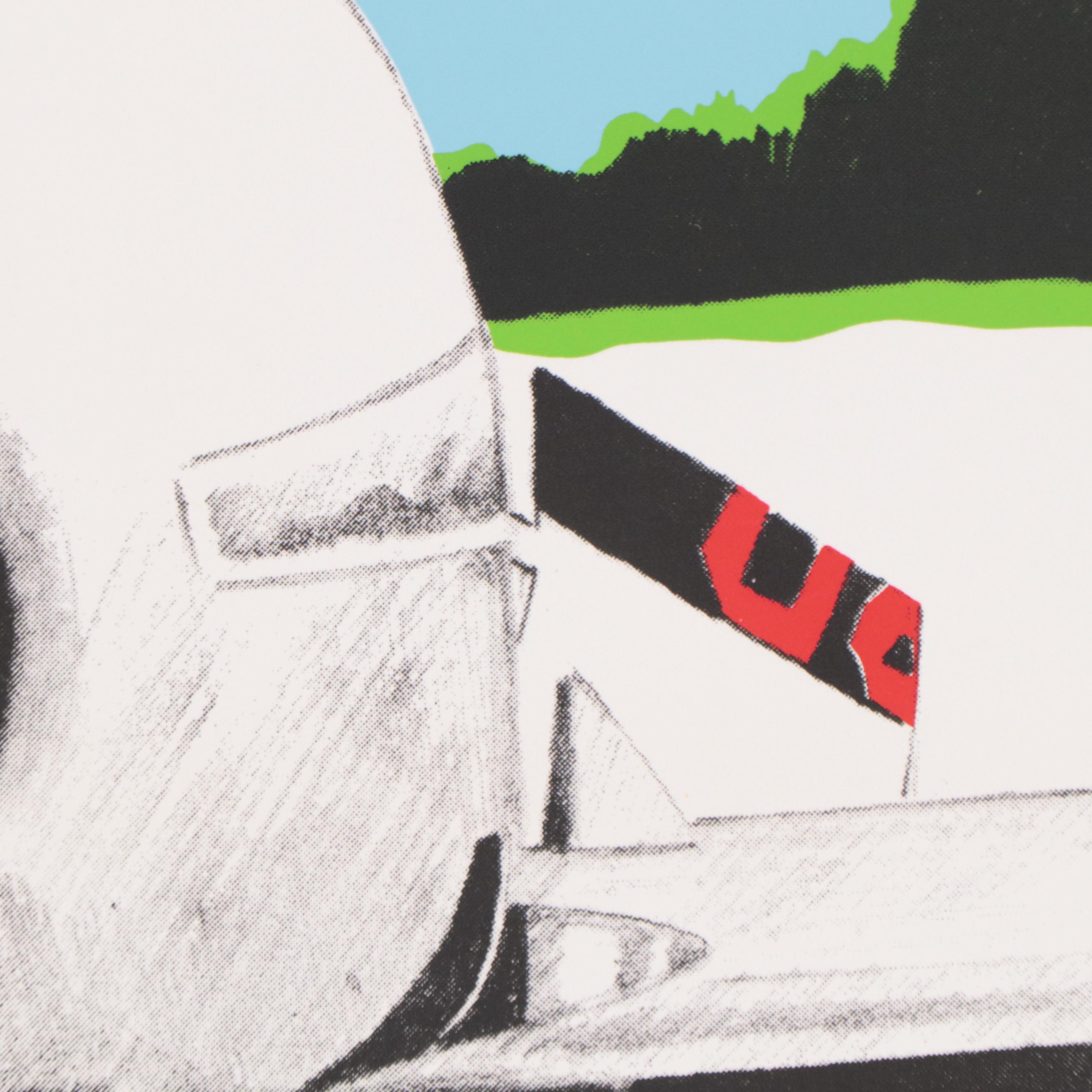 Joyce Arons Modernist Serigraph "Ridin' in My Car"