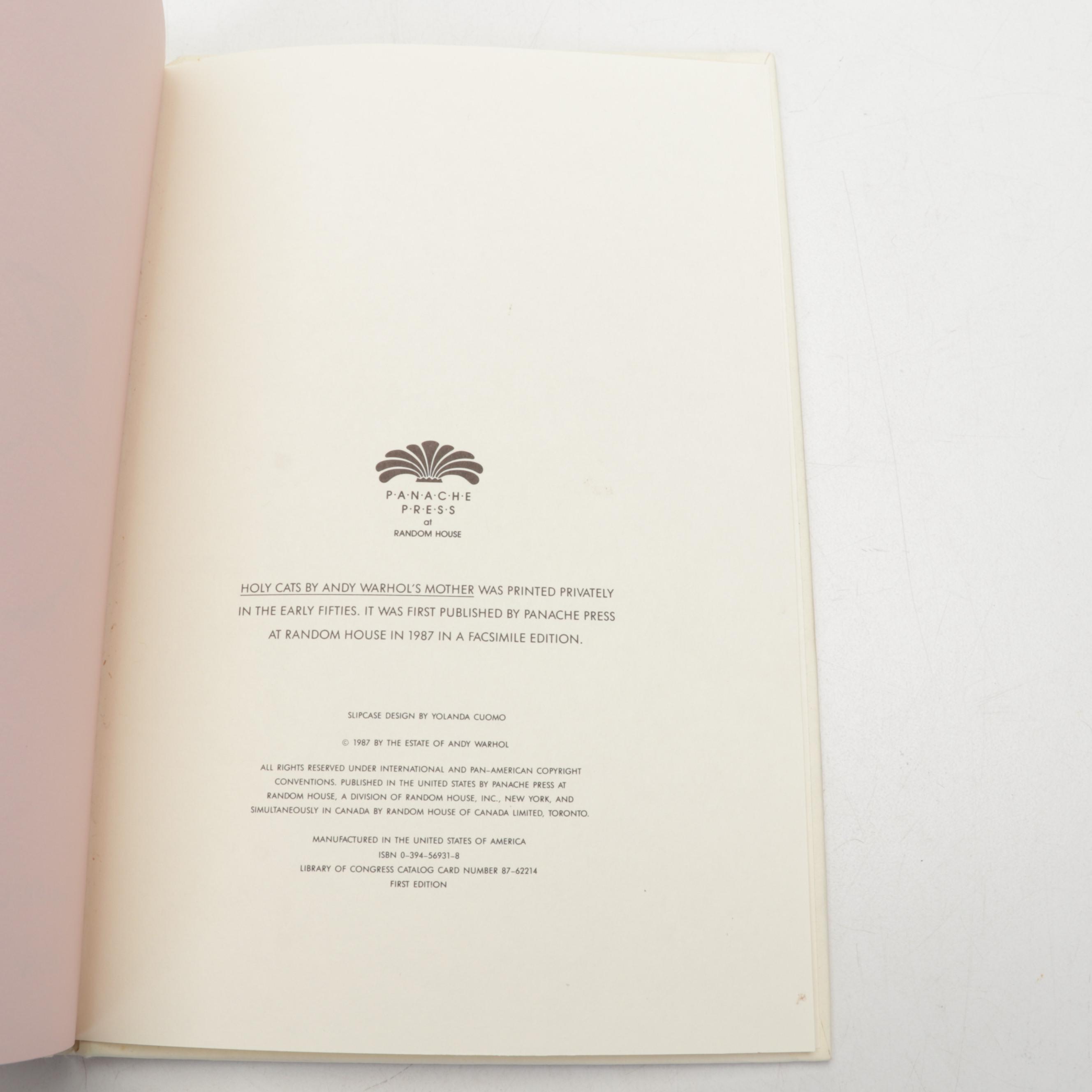 Facsimile "Holy Cats by Andy Warhol's Mother" by Andy Warhol, 1987