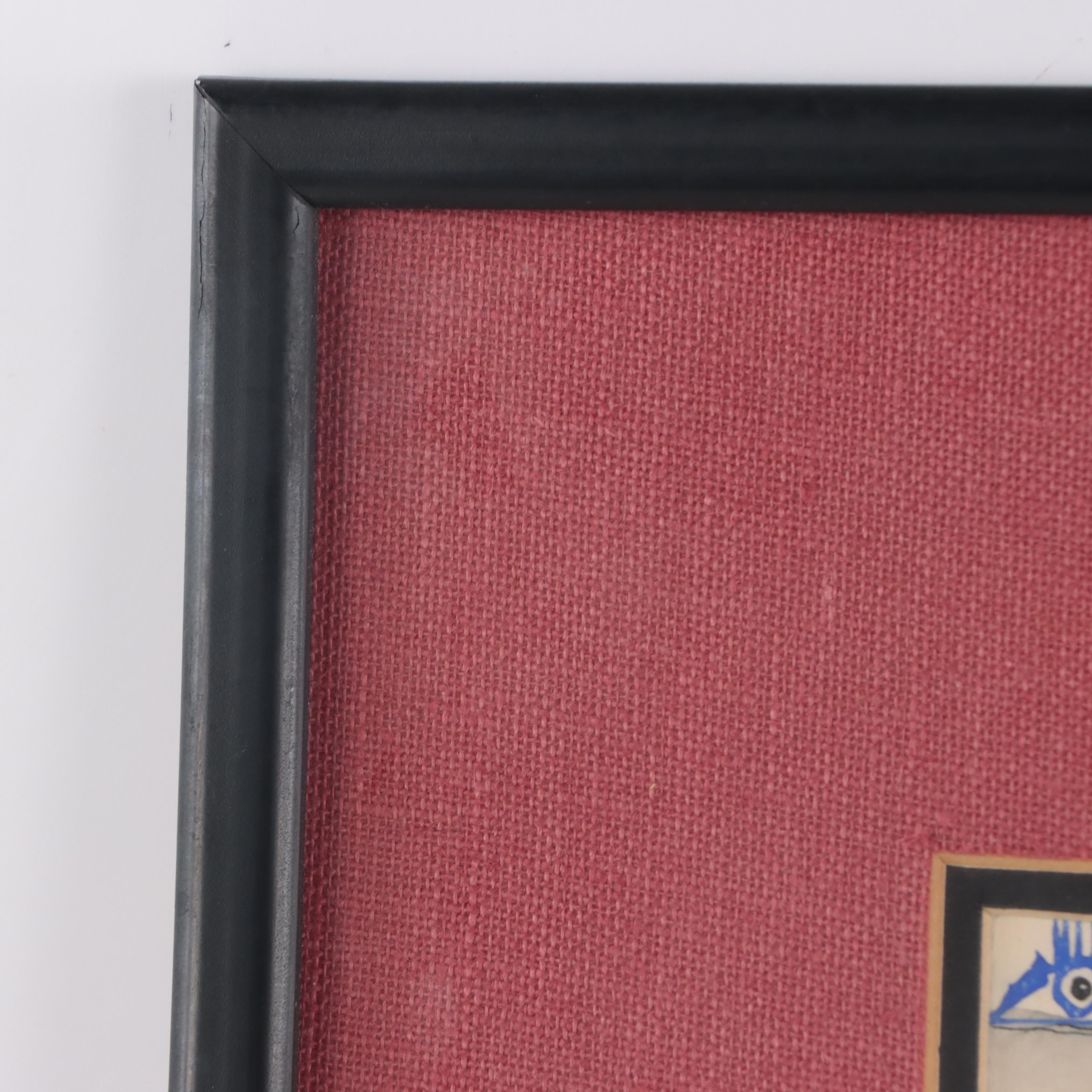 C. Bertman Mixed Media Painting of Paris Cityscape