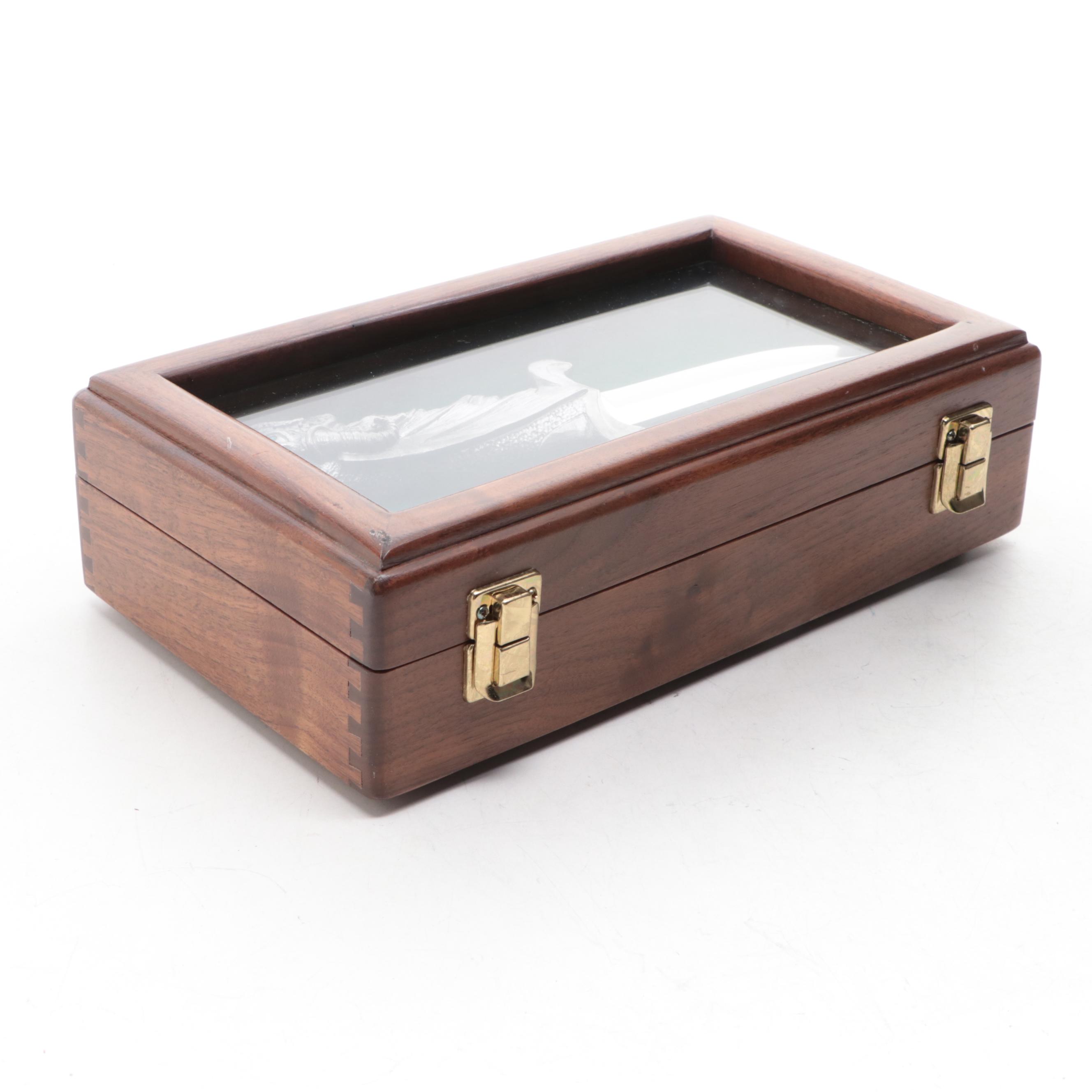 Michael A. Ricker Limited Edition Cast Pewter Dragon Head Knife in Display Case