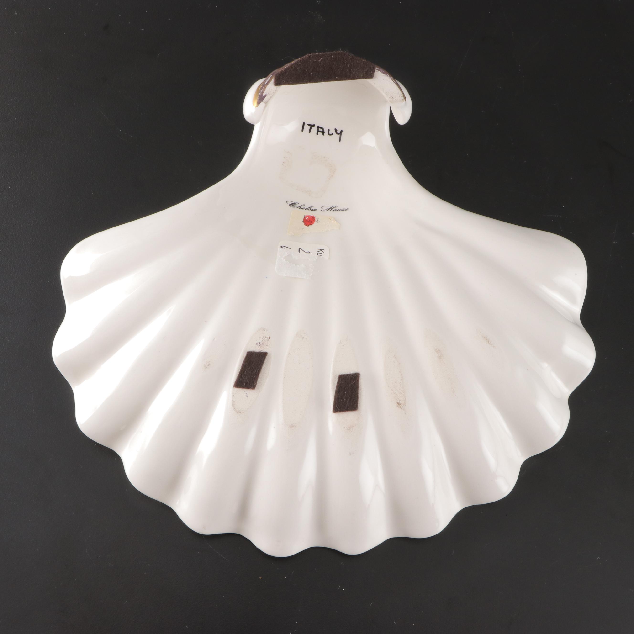 Andrea by Sadek and Chelsea House Shell Dishes with Elephant Candlestick