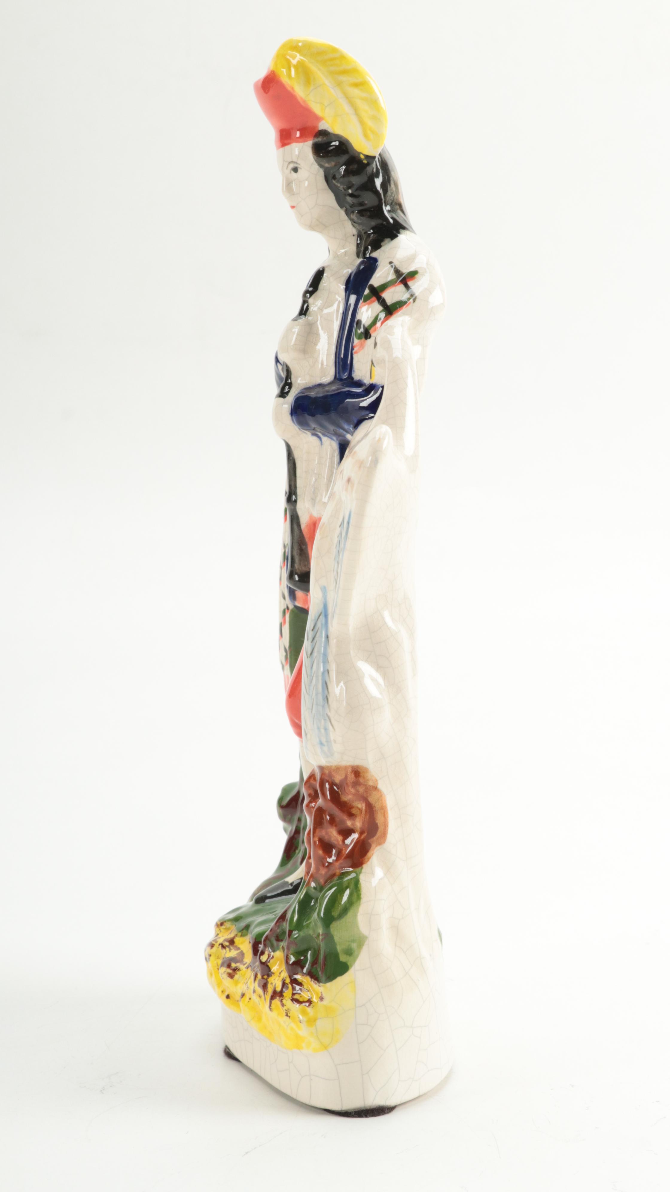 Staffordshire Flat Back Figurine, Mid-20th Century