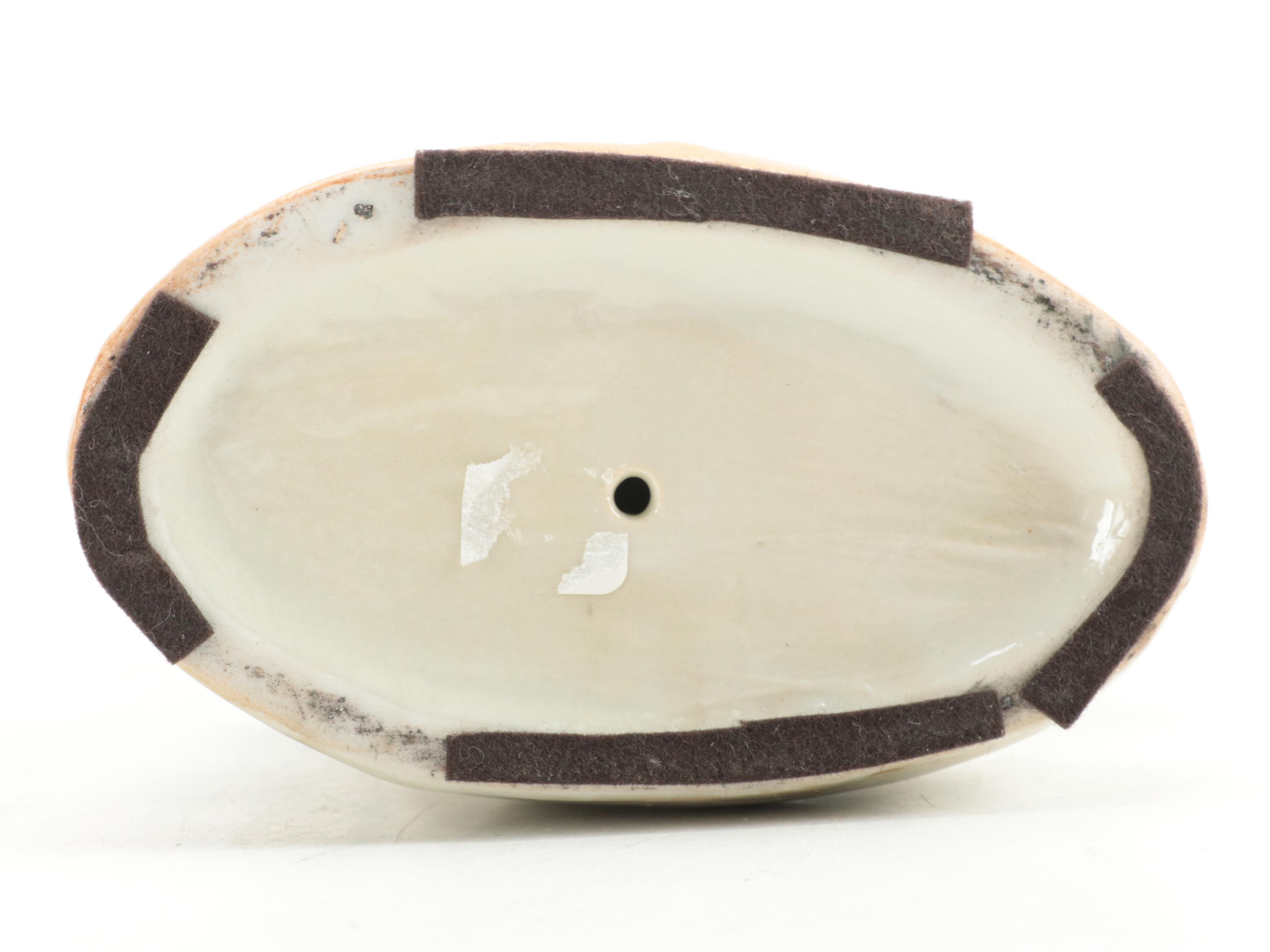 Staffordshire Style Earthenware Bird Figurine, Mid to Late 20th Century