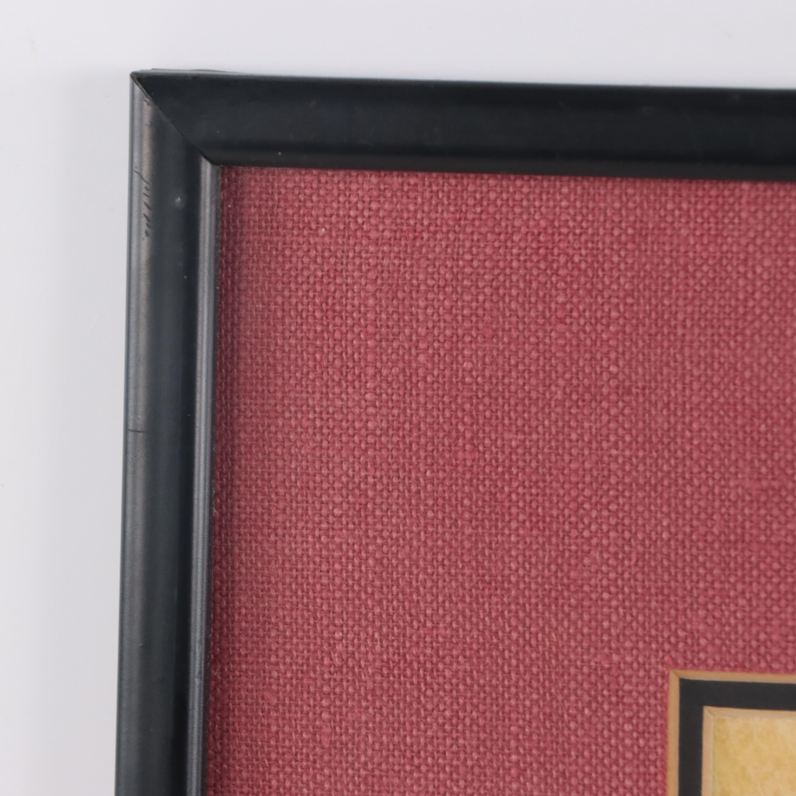 C. Bertman Mixed Media Painting of Various Fruits and Plants