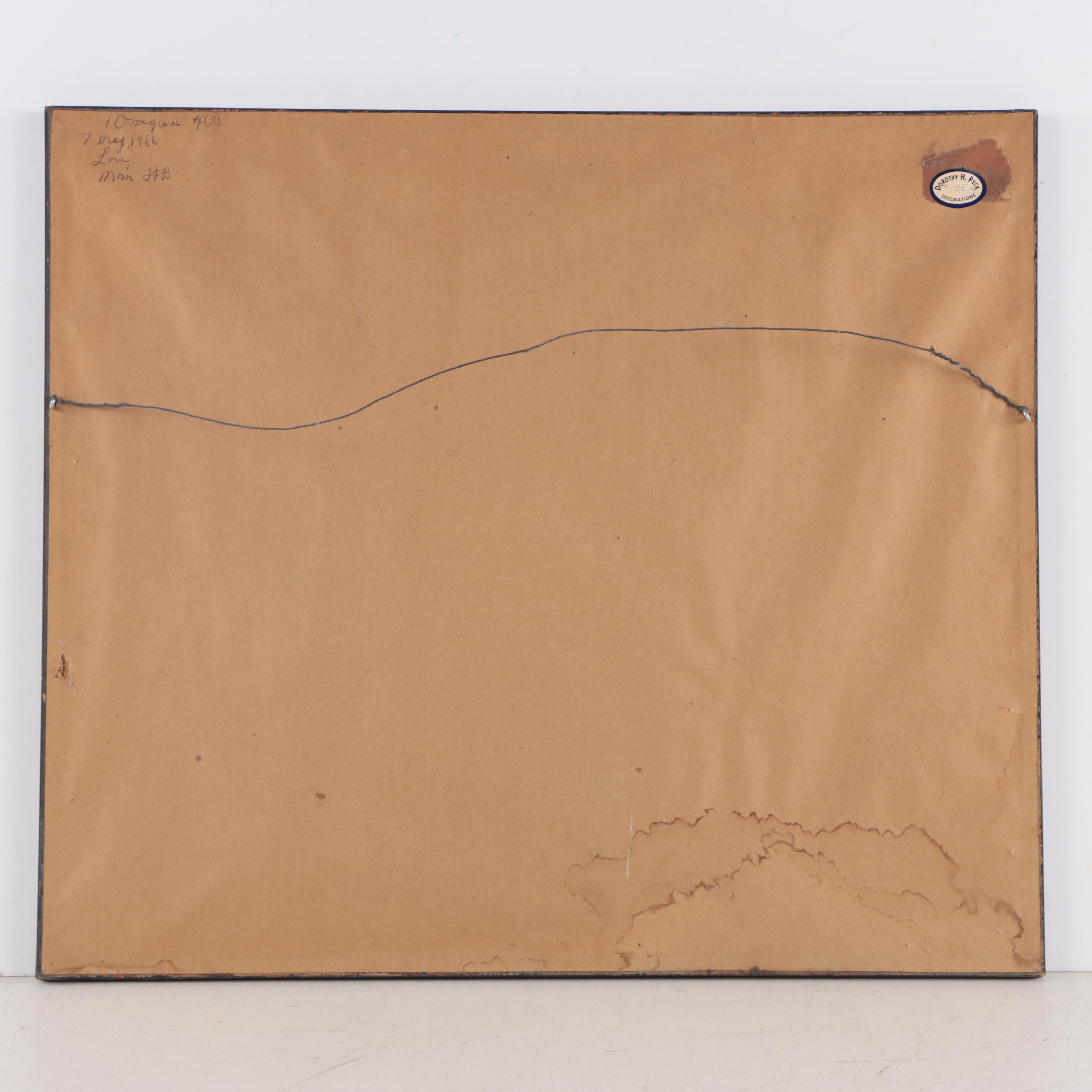 C. Bertman Mixed Media Painting of Various Fruits and Plants