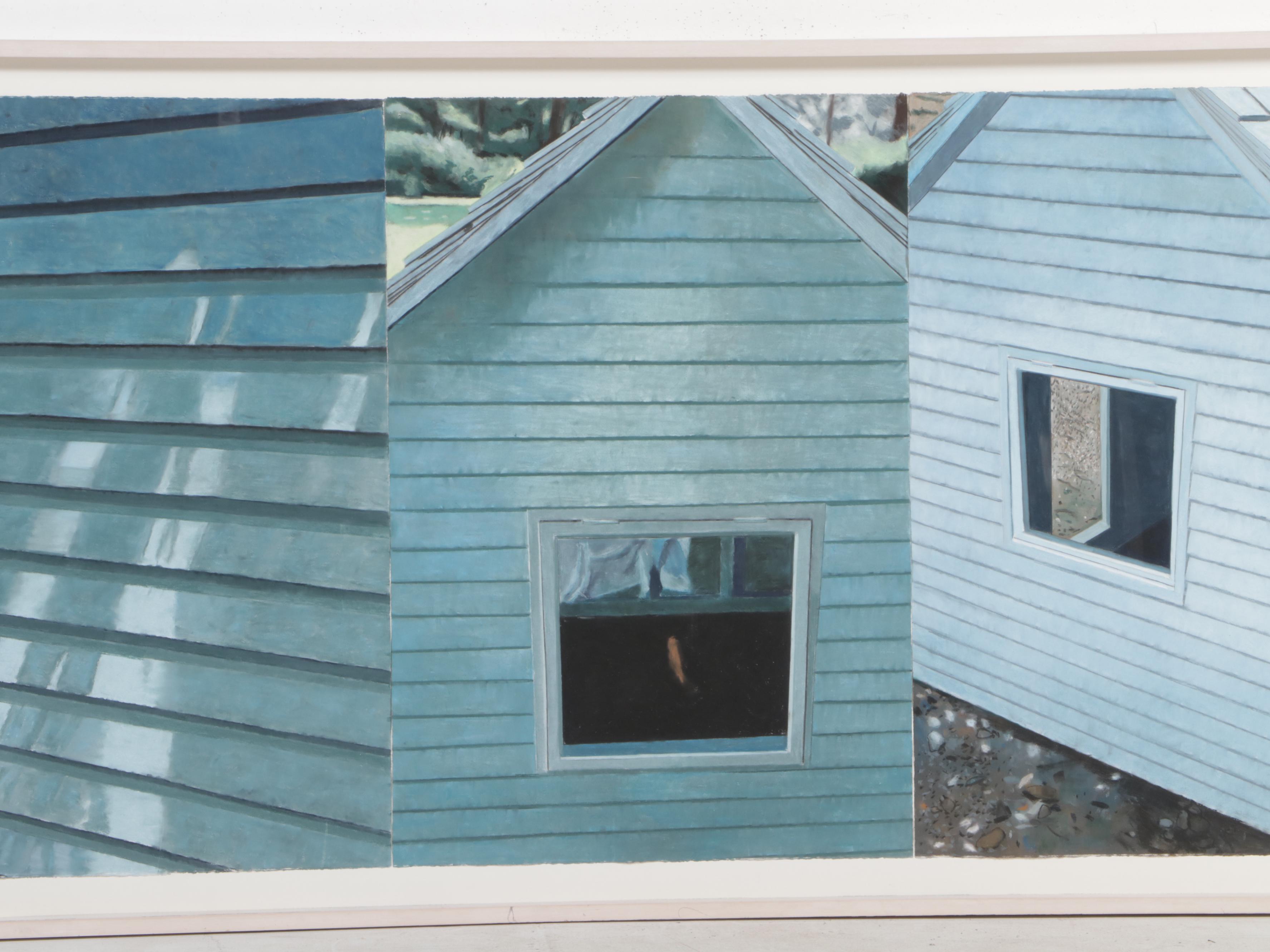 Jennifer Bartlett Large-Scale Pastel Polyptych "Old House Lane #34," 1987