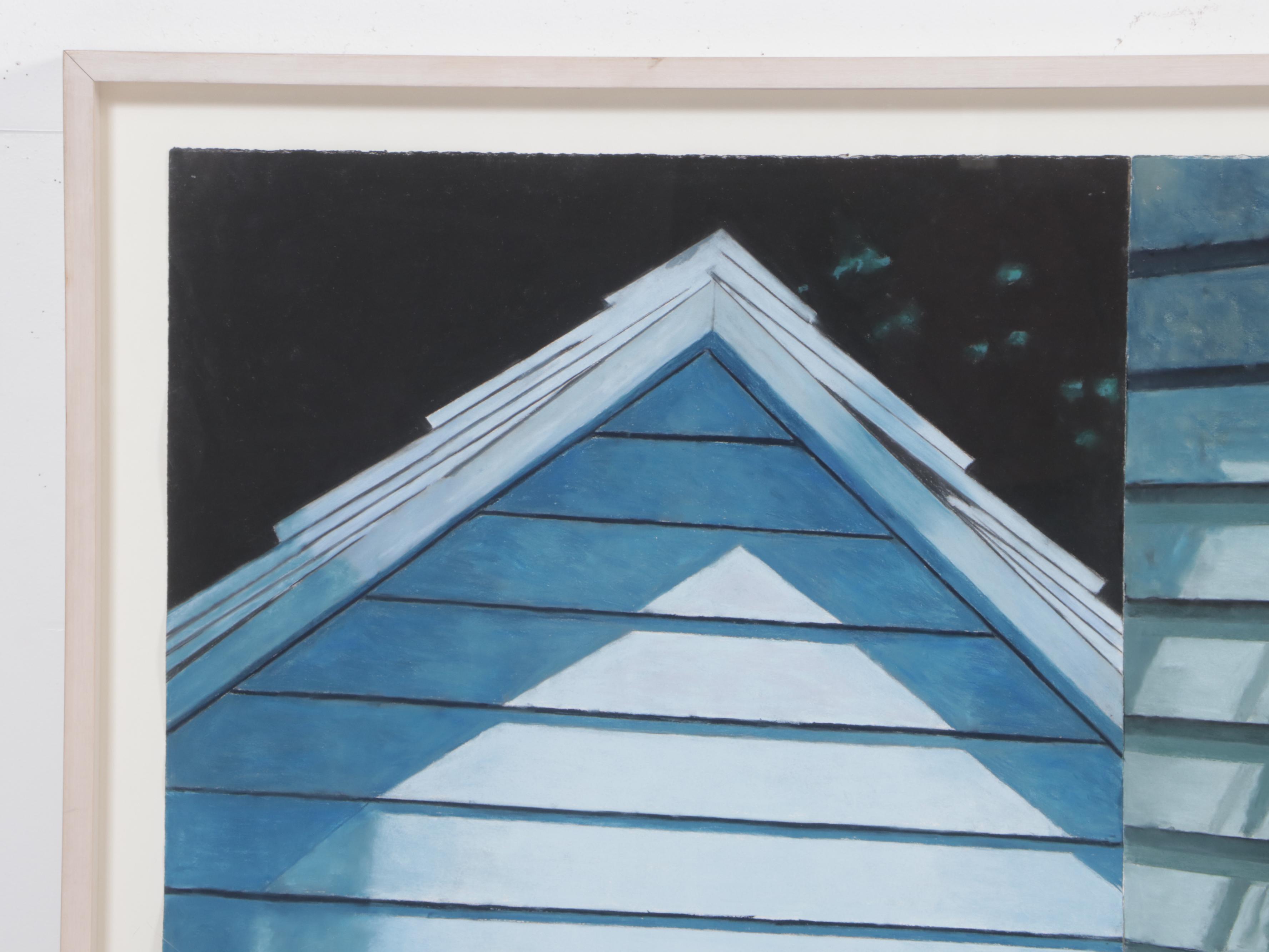 Jennifer Bartlett Large-Scale Pastel Polyptych "Old House Lane #34," 1987