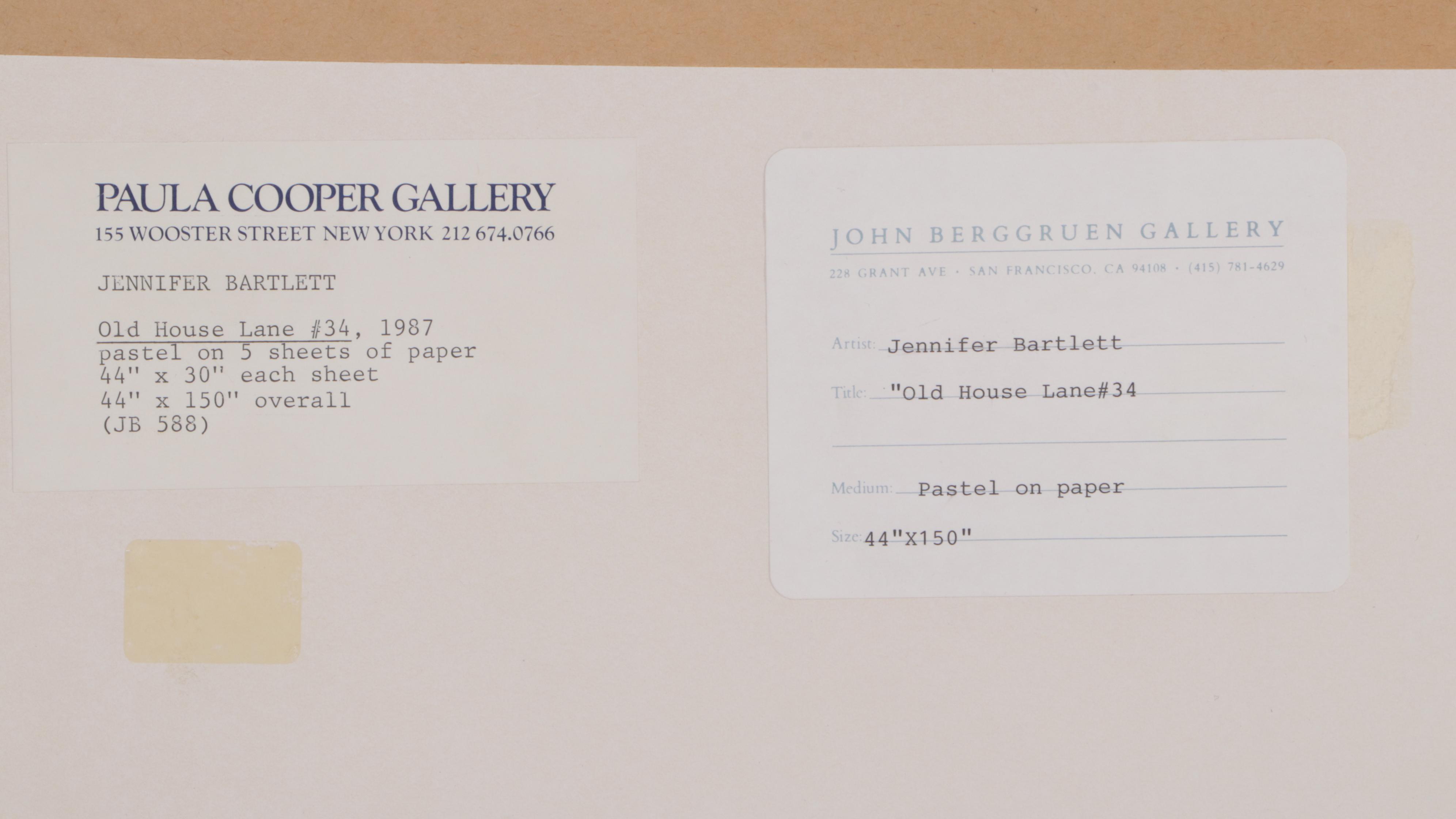 Jennifer Bartlett Large-Scale Pastel Polyptych "Old House Lane #34," 1987