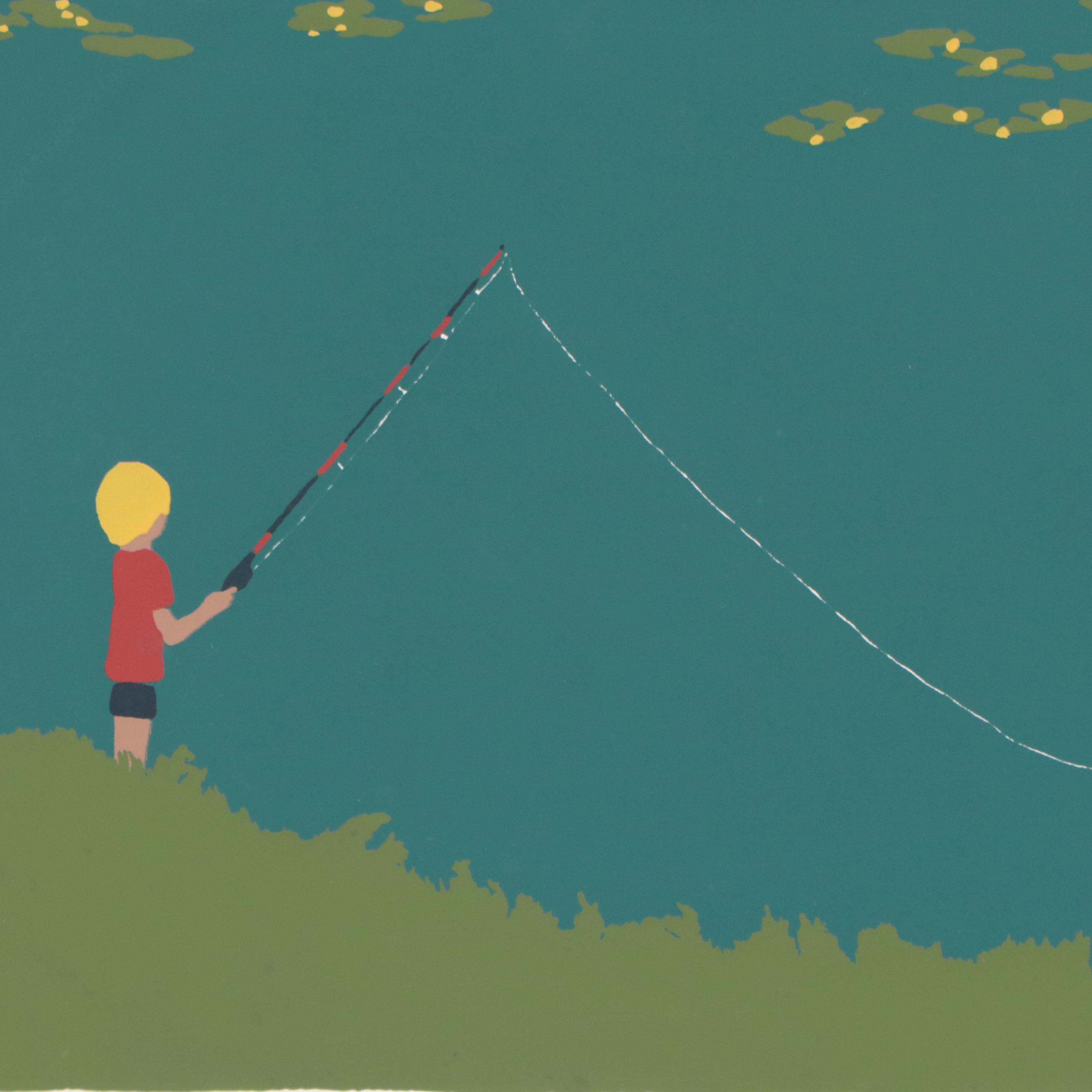 Lorna Massie Serigraph of Fisherman