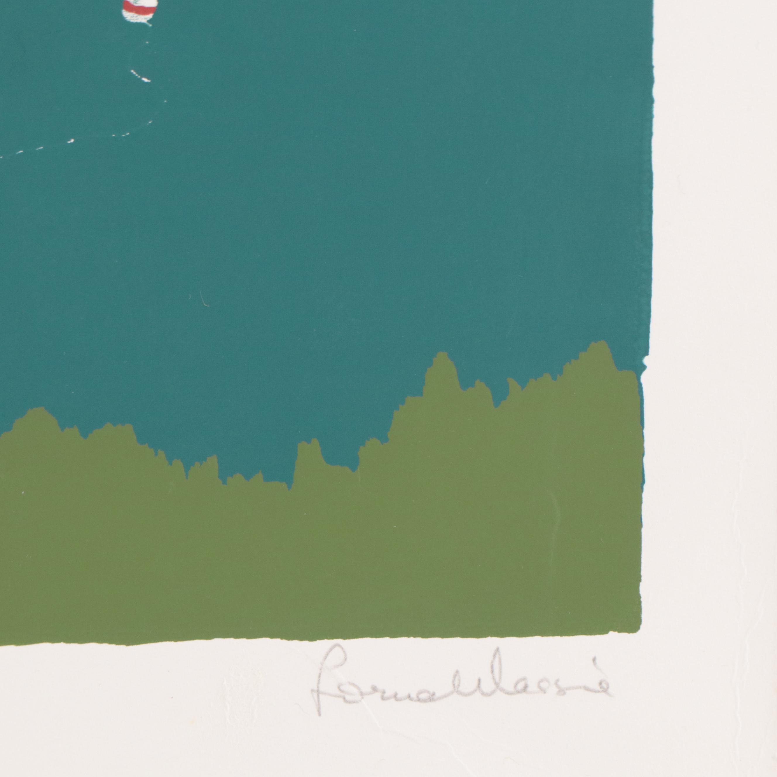 Lorna Massie Serigraph of Fisherman