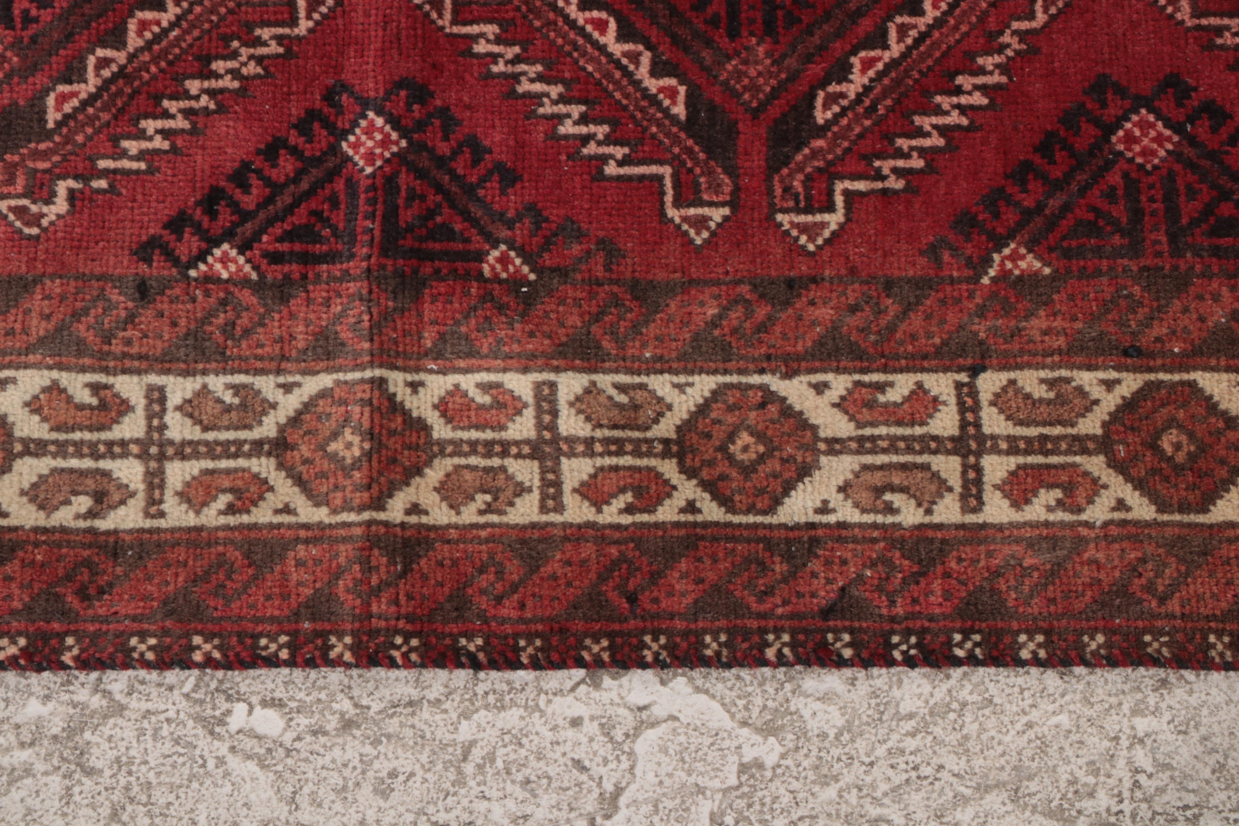 3'11 x 6'7 Hand-Knotted Afghan Baluch Area Rug