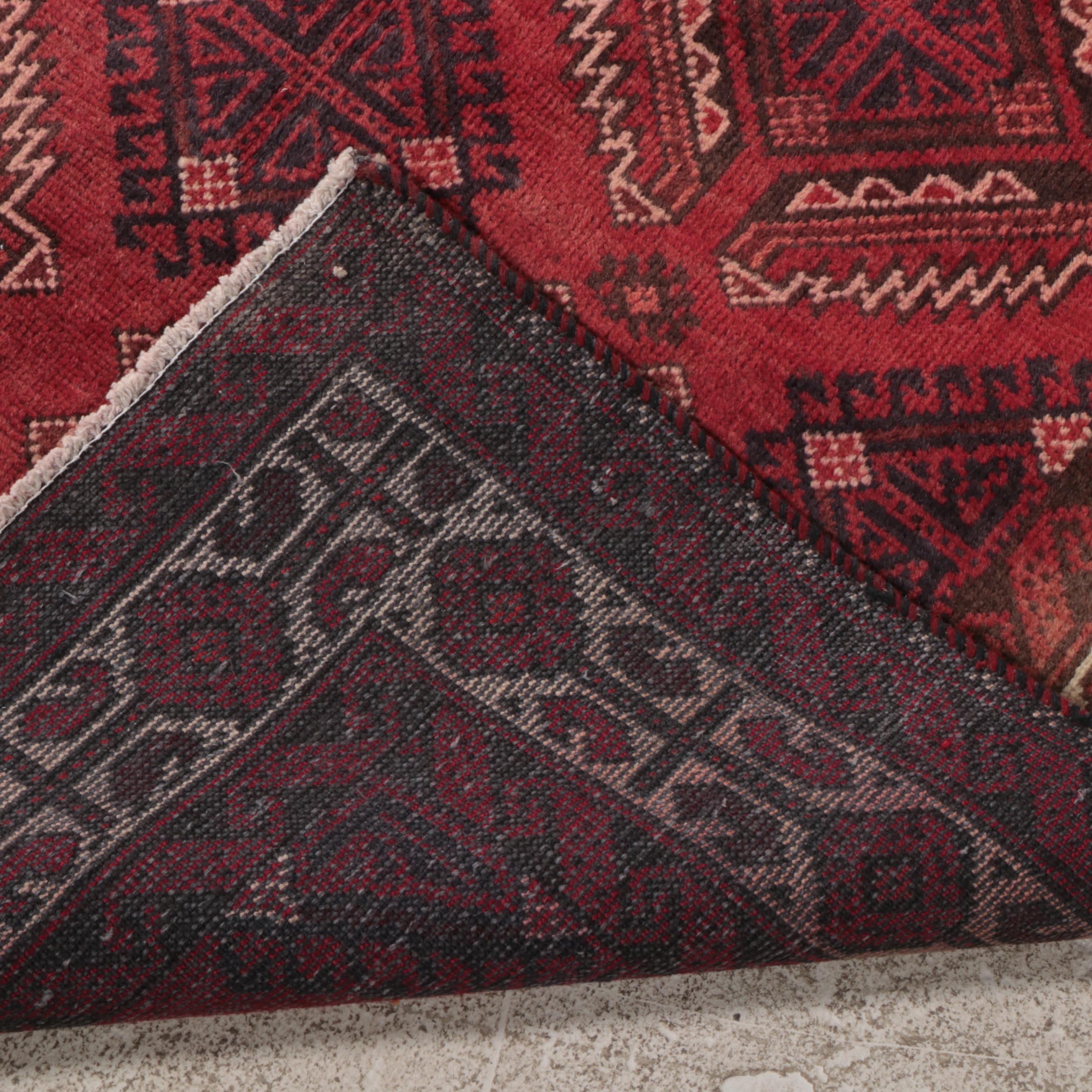 3'11 x 6'7 Hand-Knotted Afghan Baluch Area Rug