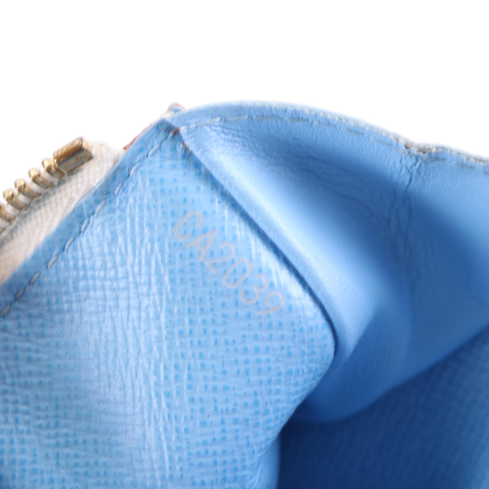 Louis Vuitton x Murakami Pochette Clés in White Multicolore Monogram Canvas