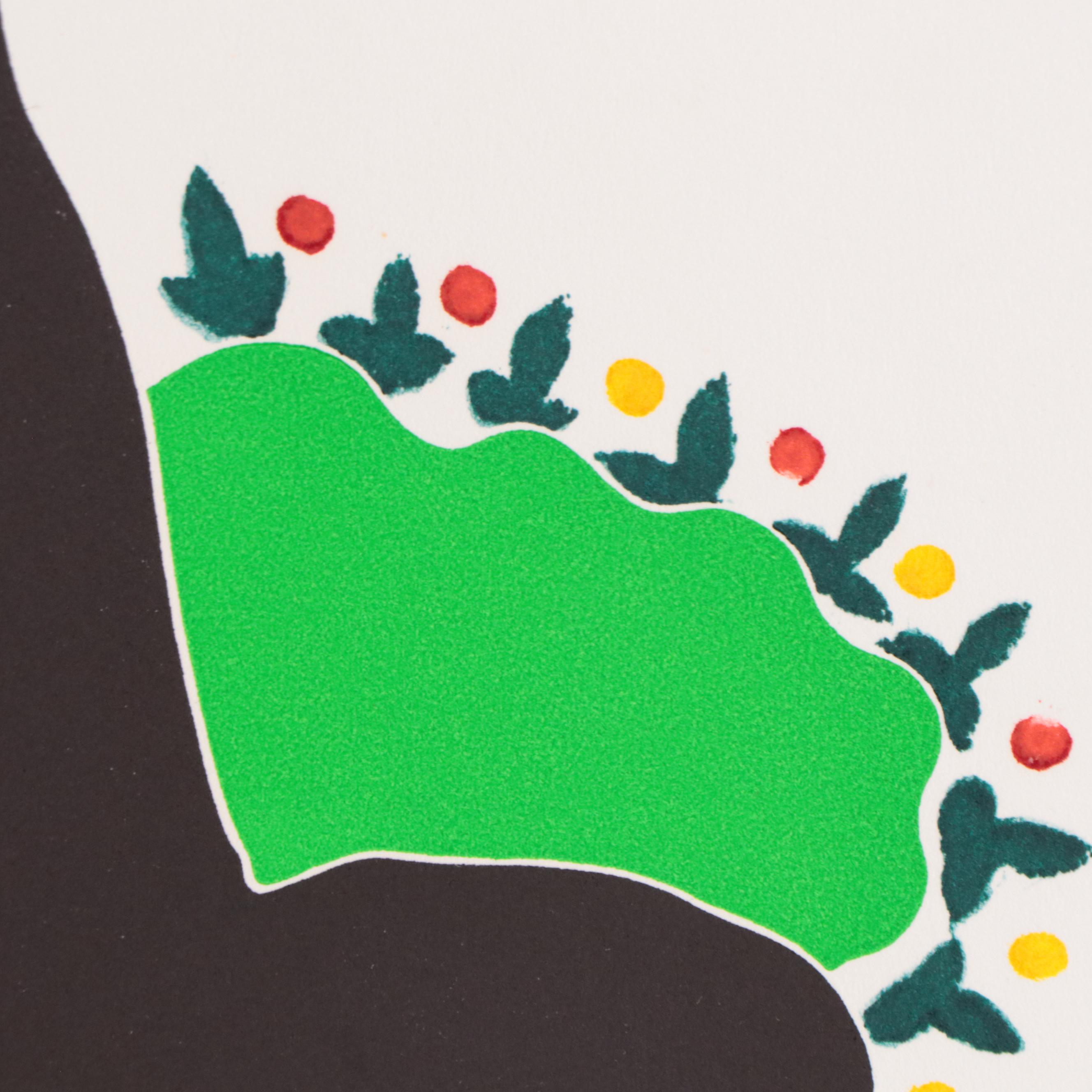 Thom De Jong Etching With Aquatint of Seated Figure "Loves Me...Loves Me Not..."