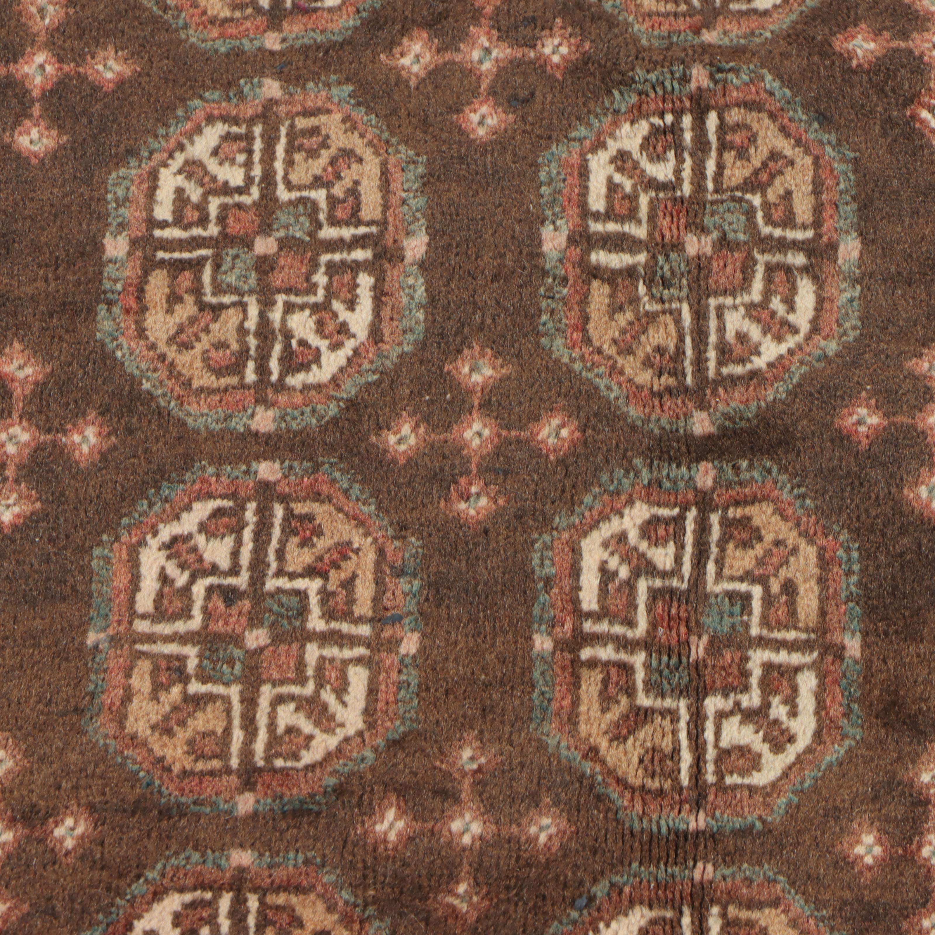 3'11 x 9'1 Hand-Knotted Afghan Turkmen Long Rug