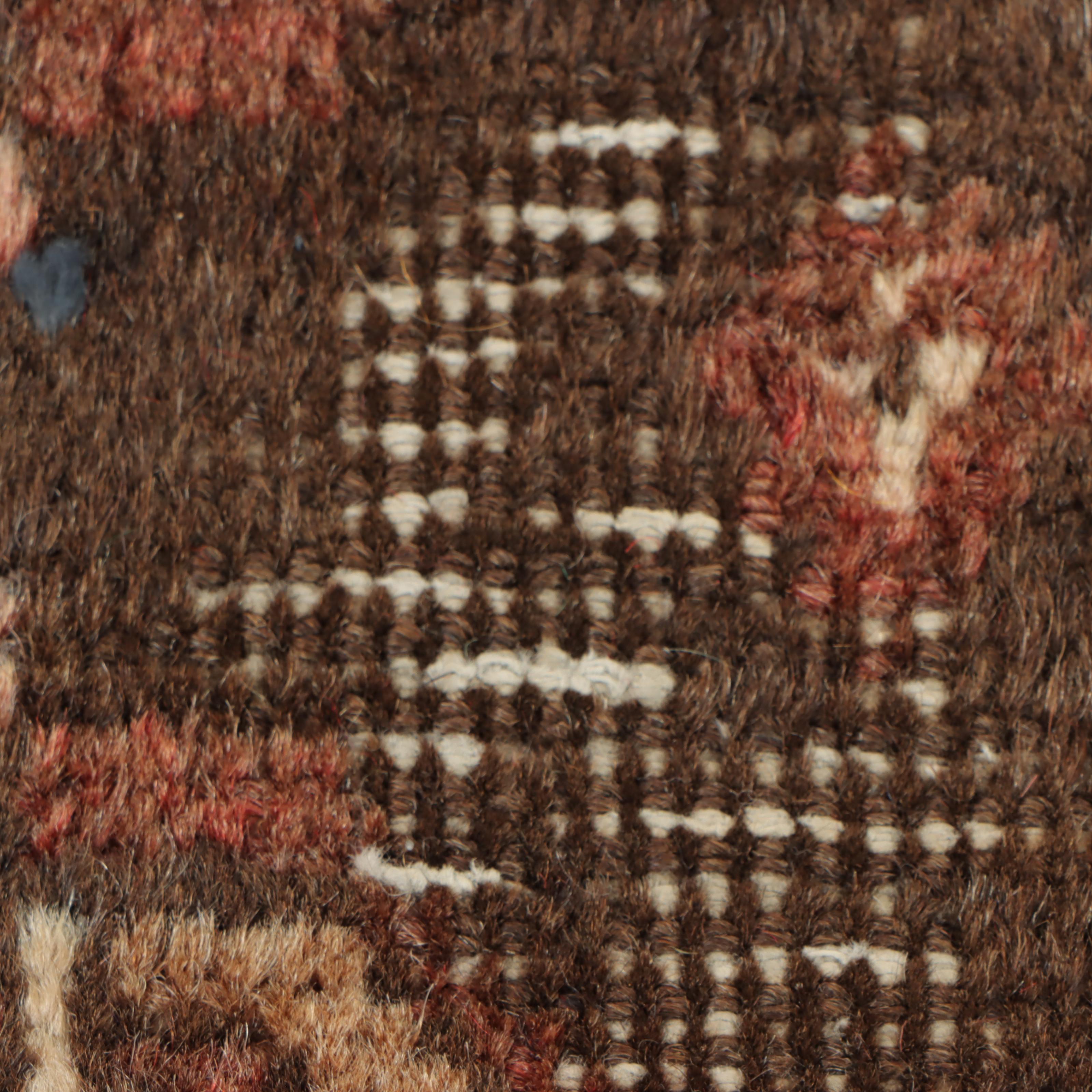 3'11 x 9'1 Hand-Knotted Afghan Turkmen Long Rug