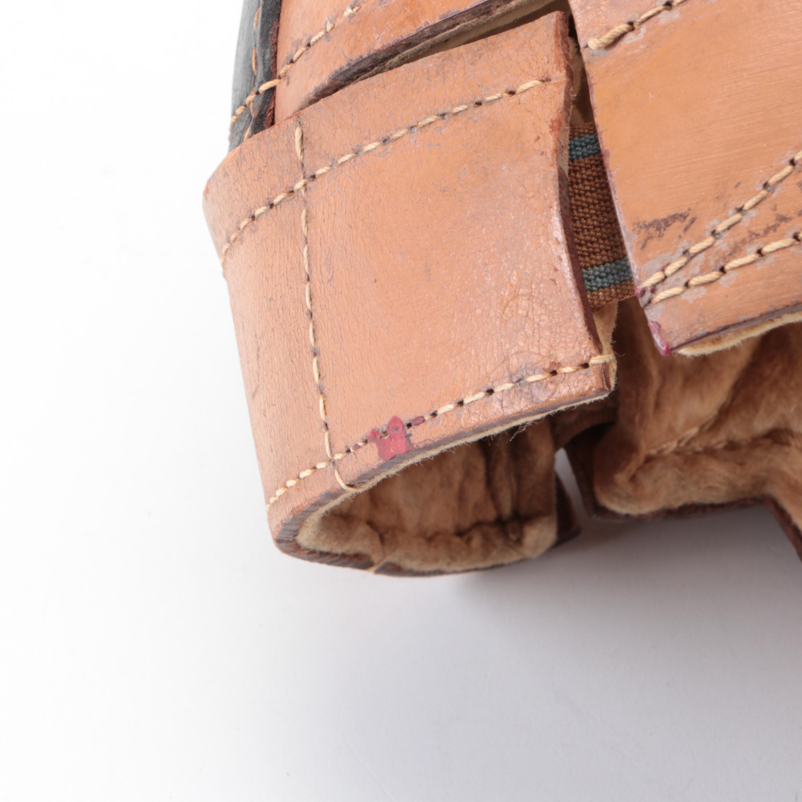 Hutch H-8 Size Medium Leather Football Helmet, Early to Mid-20th Century