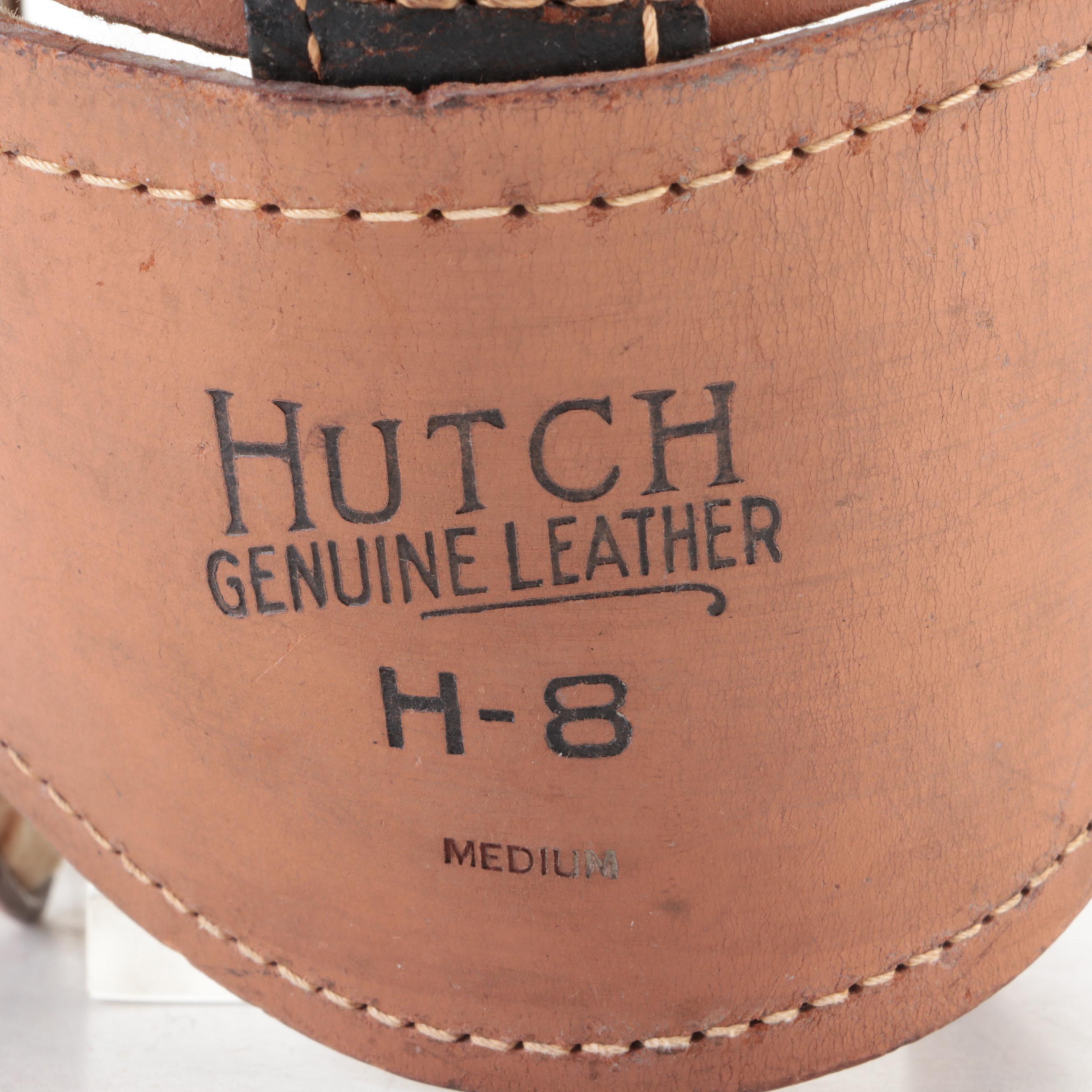 Hutch H-8 Size Medium Leather Football Helmet, Early to Mid-20th Century