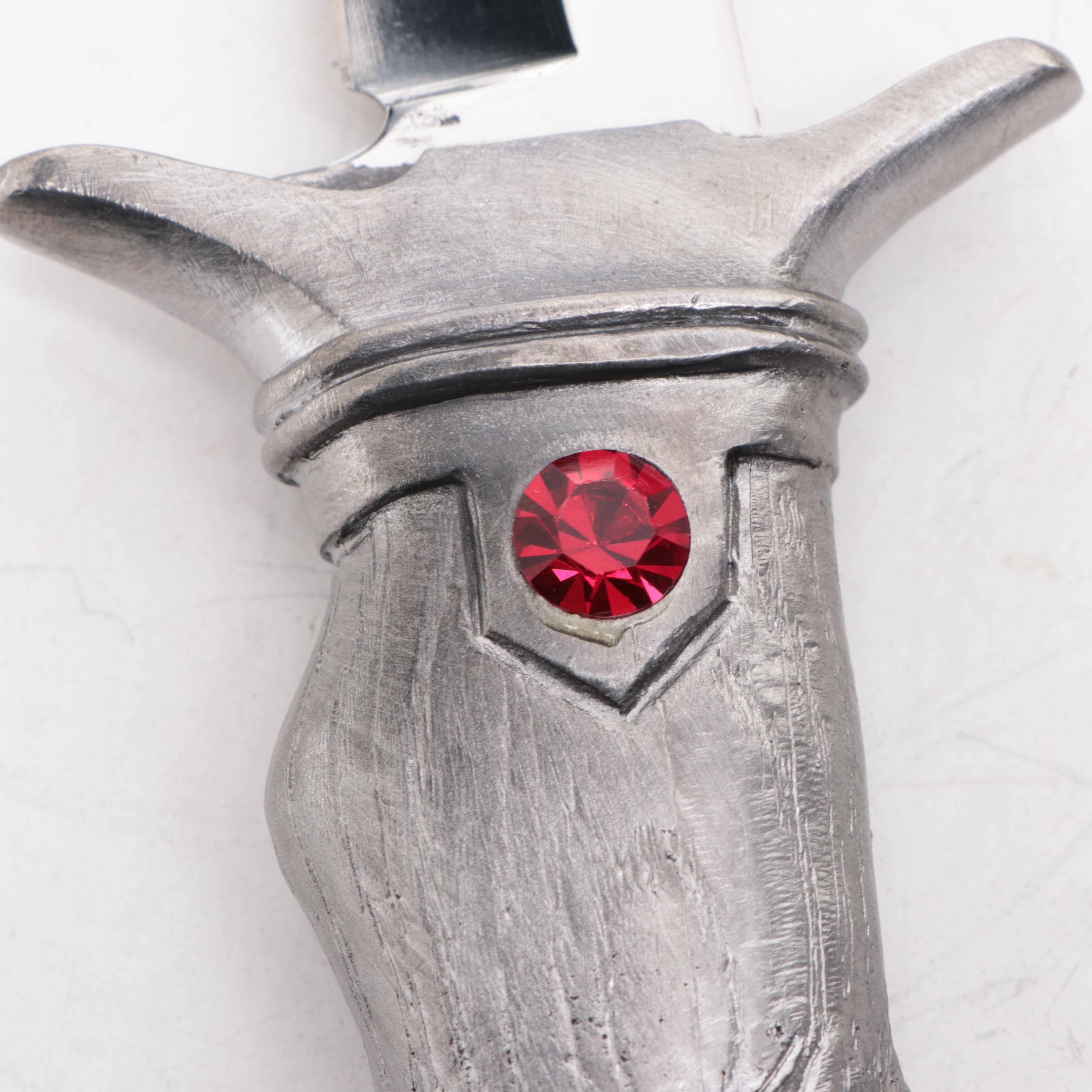 Michael Ricker Limited Edition Wolf Handle Knife in Presentation Case, 1997