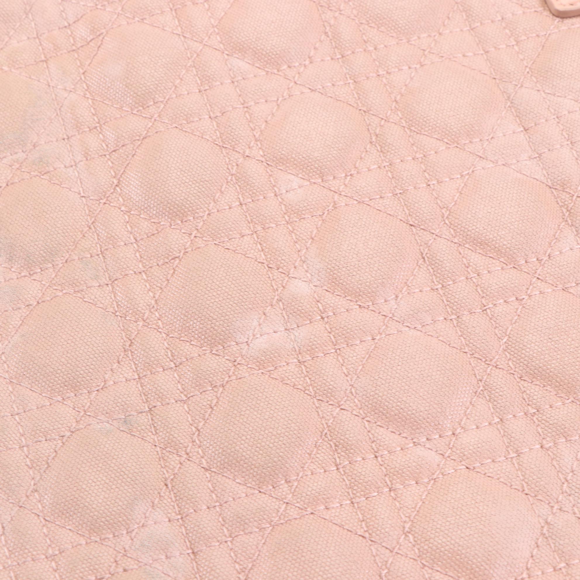 Christian Dior Lady Dior Tote in Coated Canvas and Leather