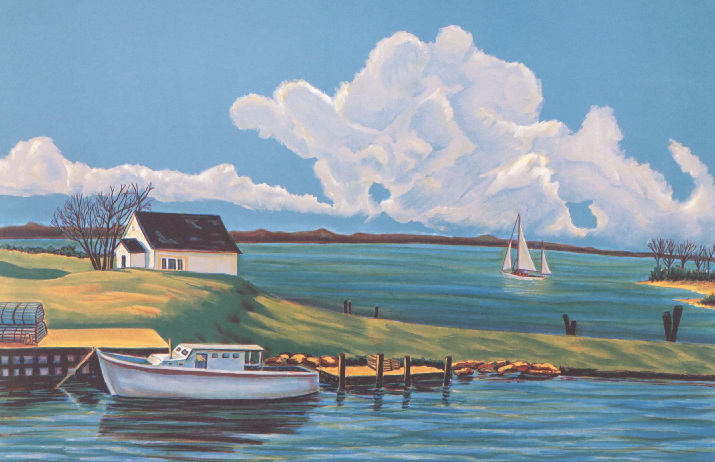 Jack Van Deckter Coastal Landscape Lithograph