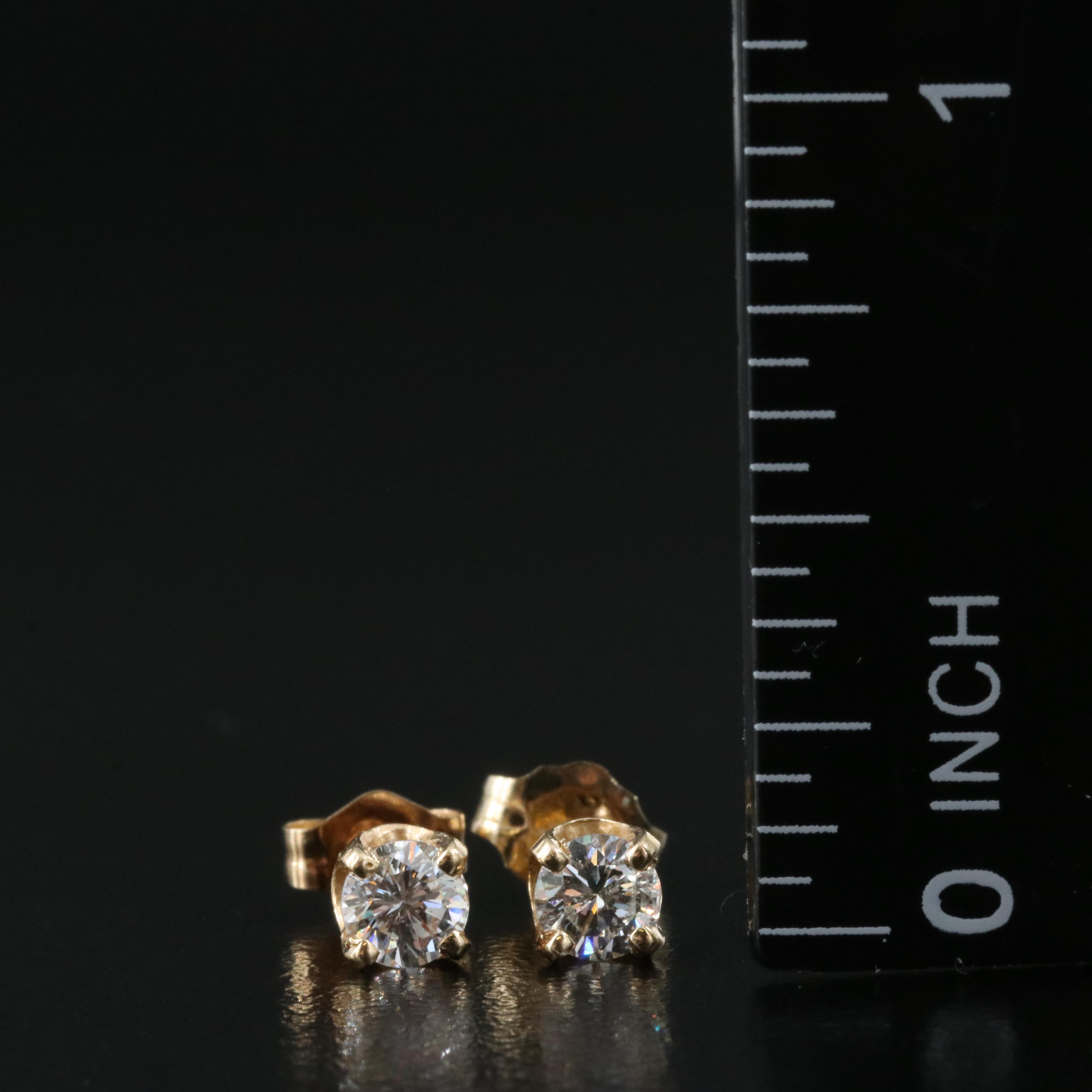 14K 0.37 CT Diamond Necklace and 0.46 CTW Diamond Stud Earrings