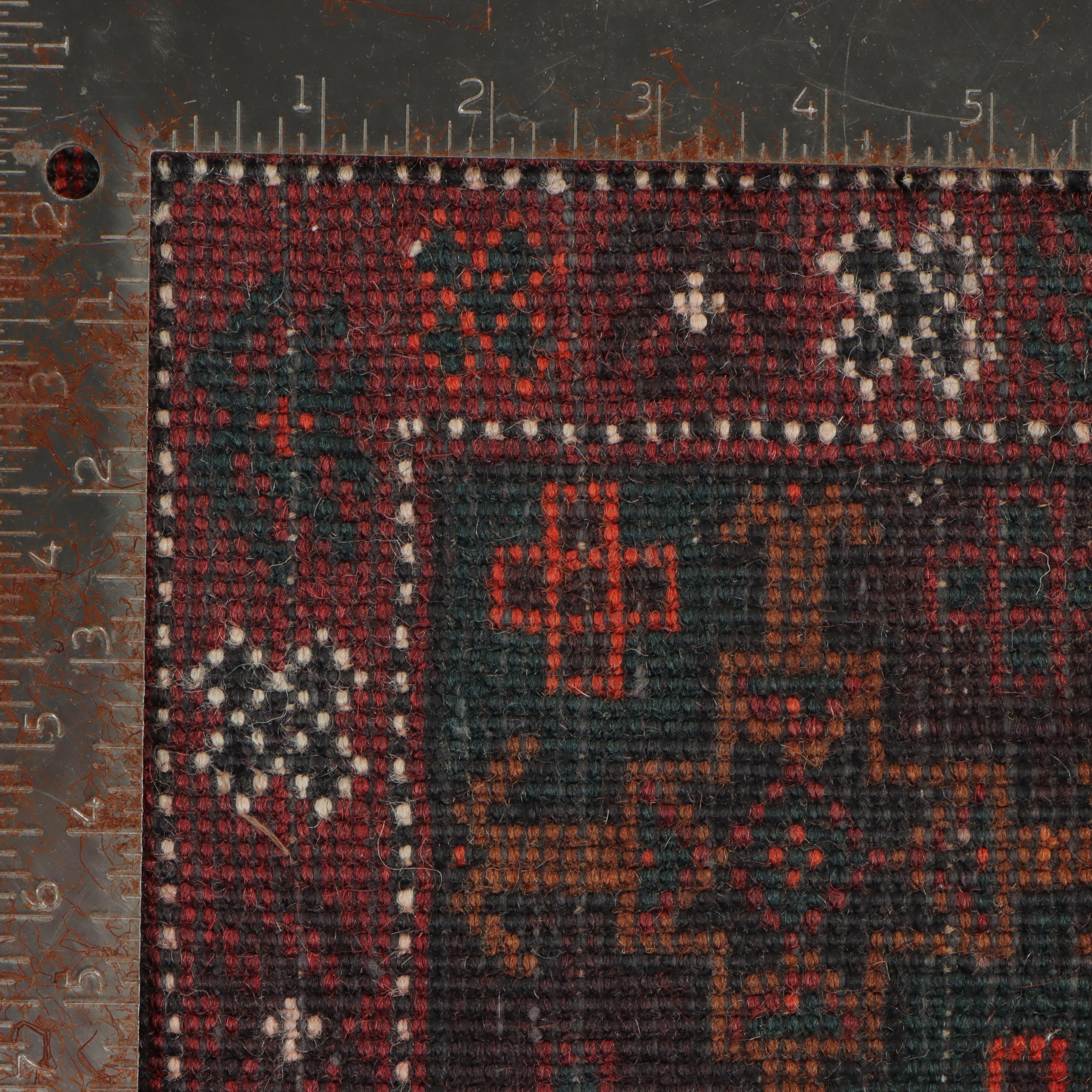 4' x 9'5 Hand-Knotted Afghan Turkmen Long Rug