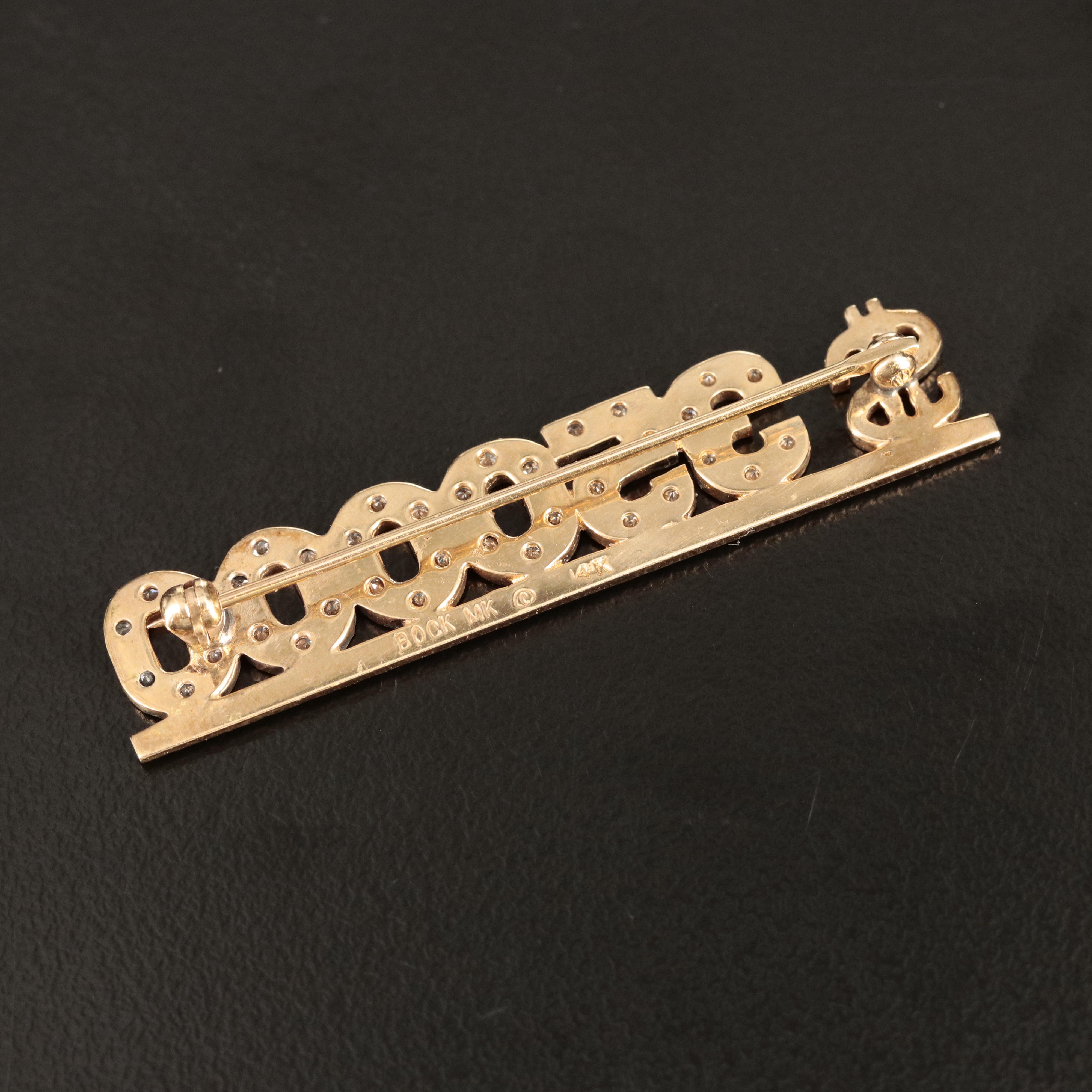 14K 0.63 CTW Diamond "$350,000" Commemorative Brooch