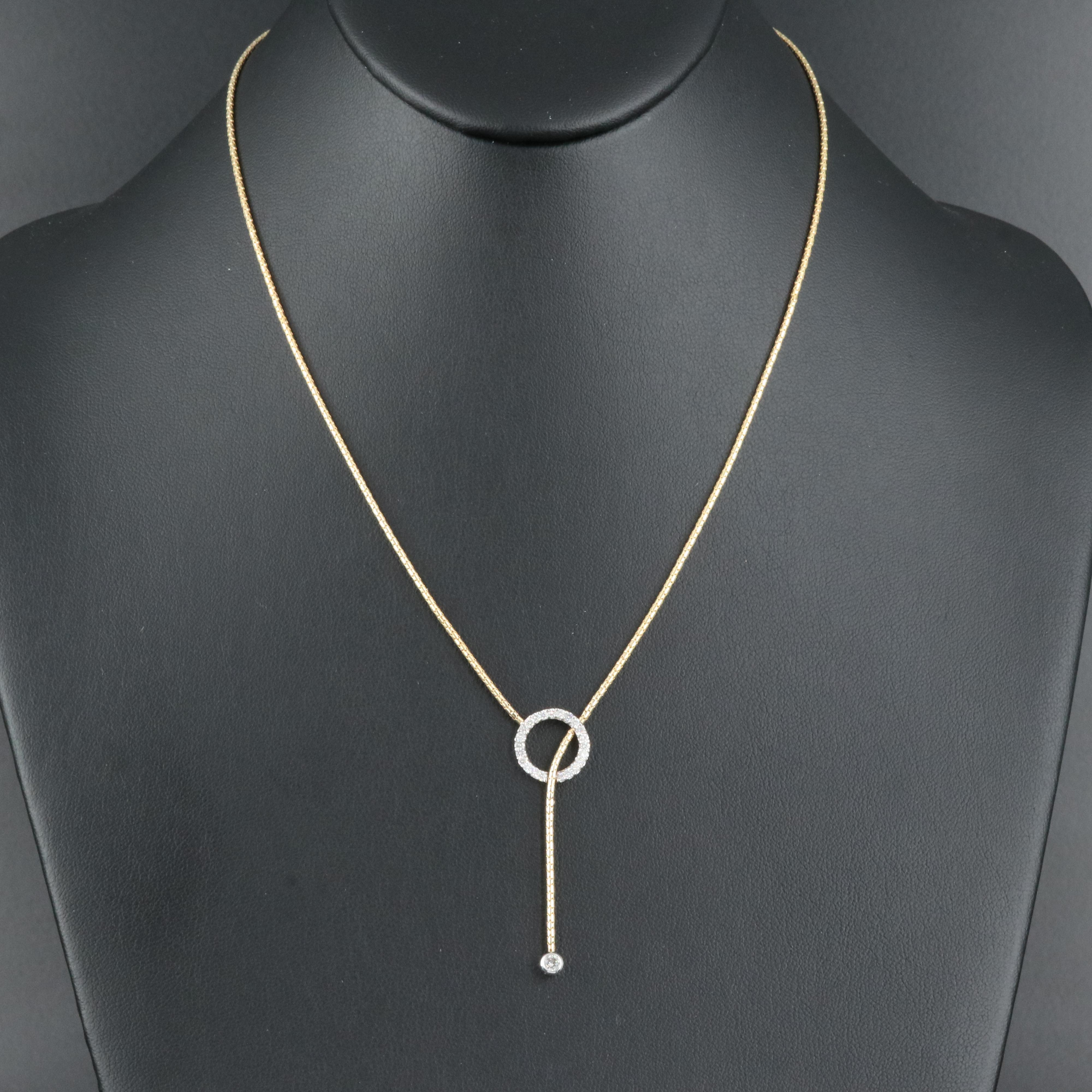 14K 0.45 CTW Diamond Lariat