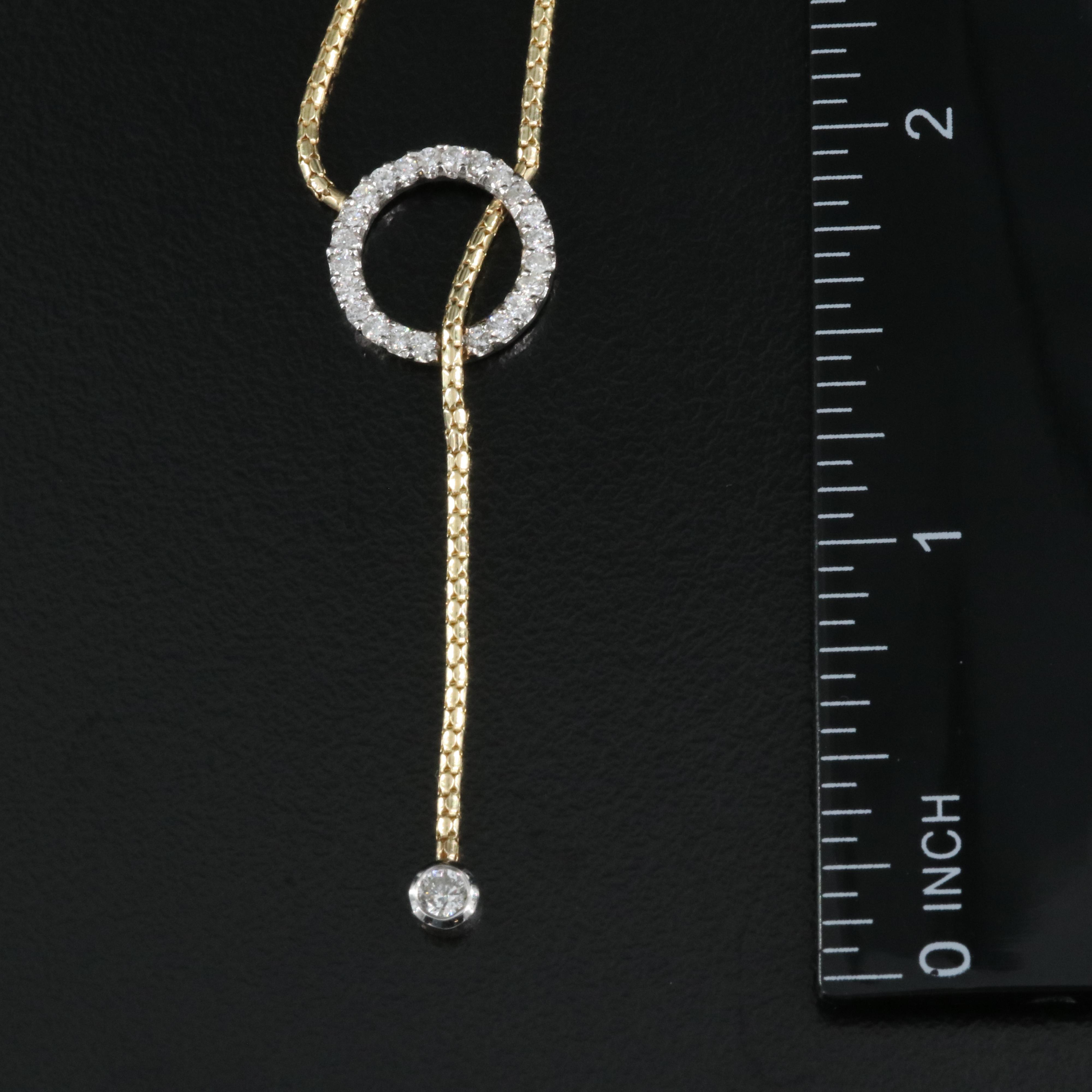 14K 0.45 CTW Diamond Lariat