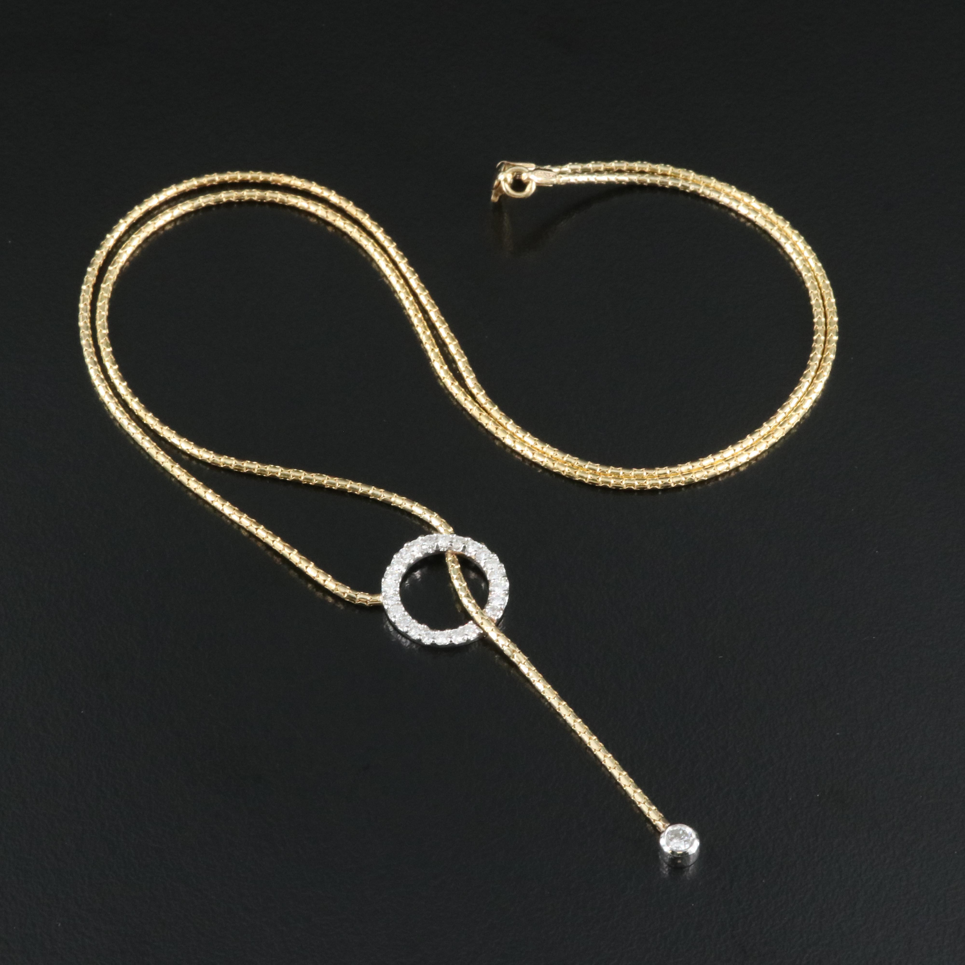 14K 0.45 CTW Diamond Lariat