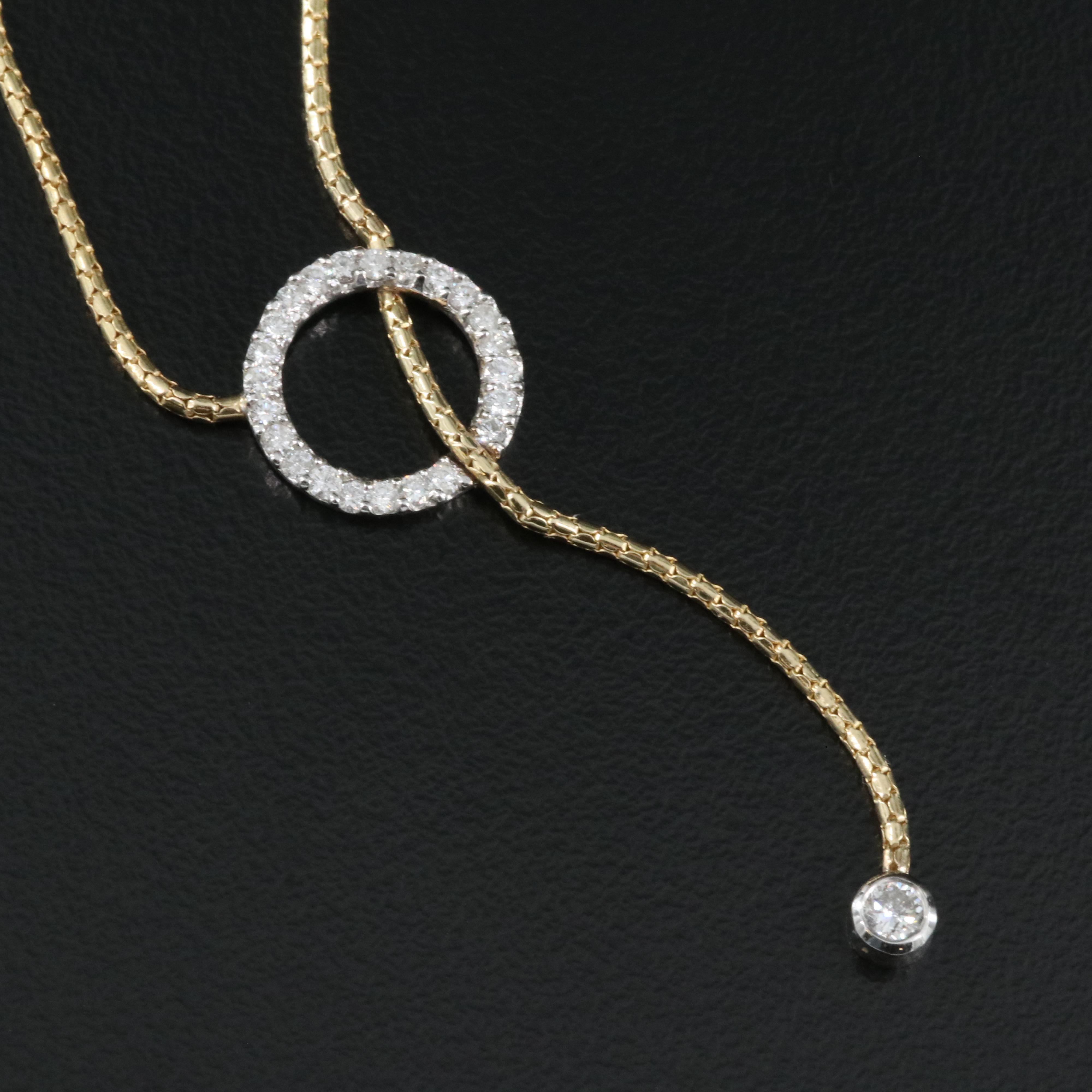 14K 0.45 CTW Diamond Lariat