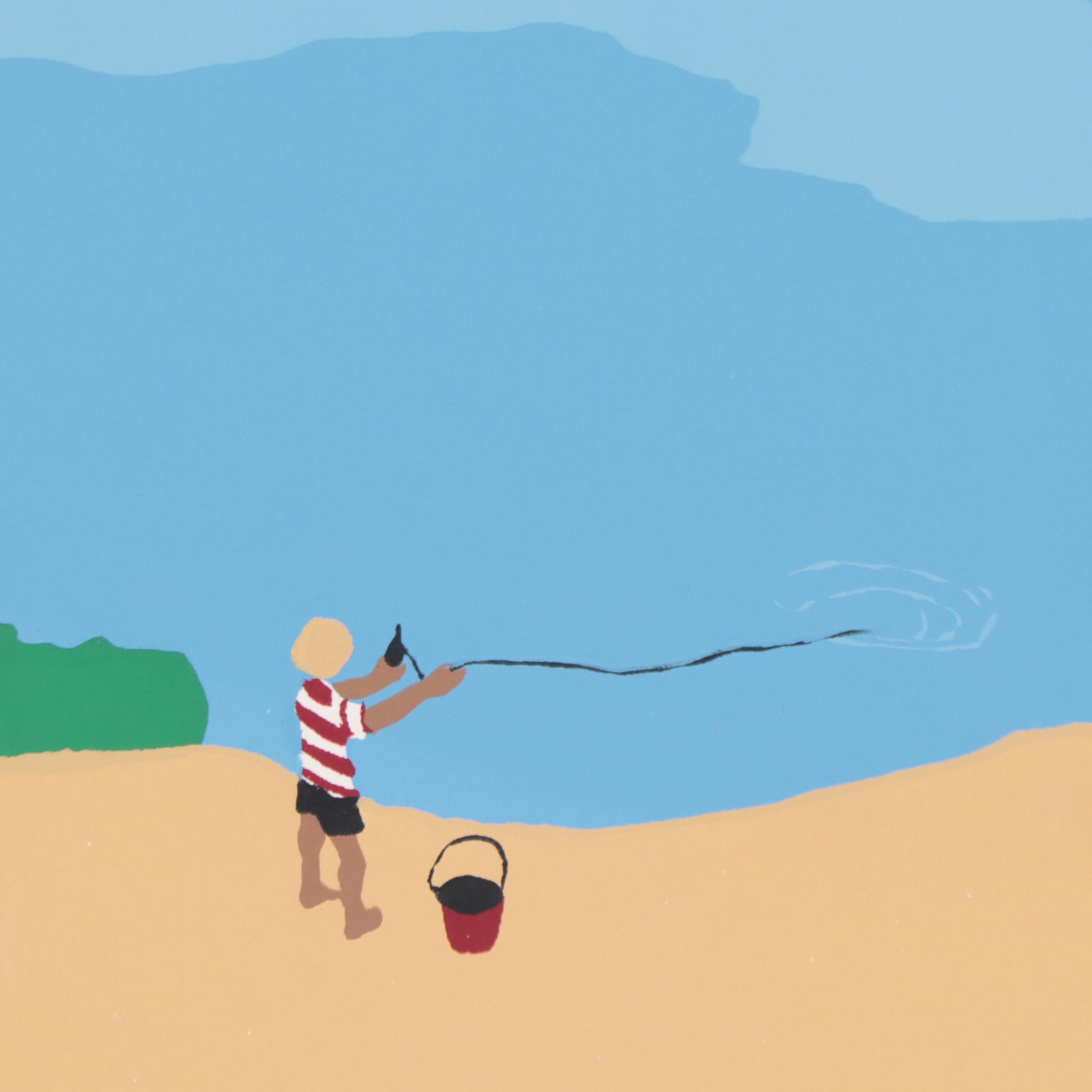 Lorna Massie Serigraph of Fisherman