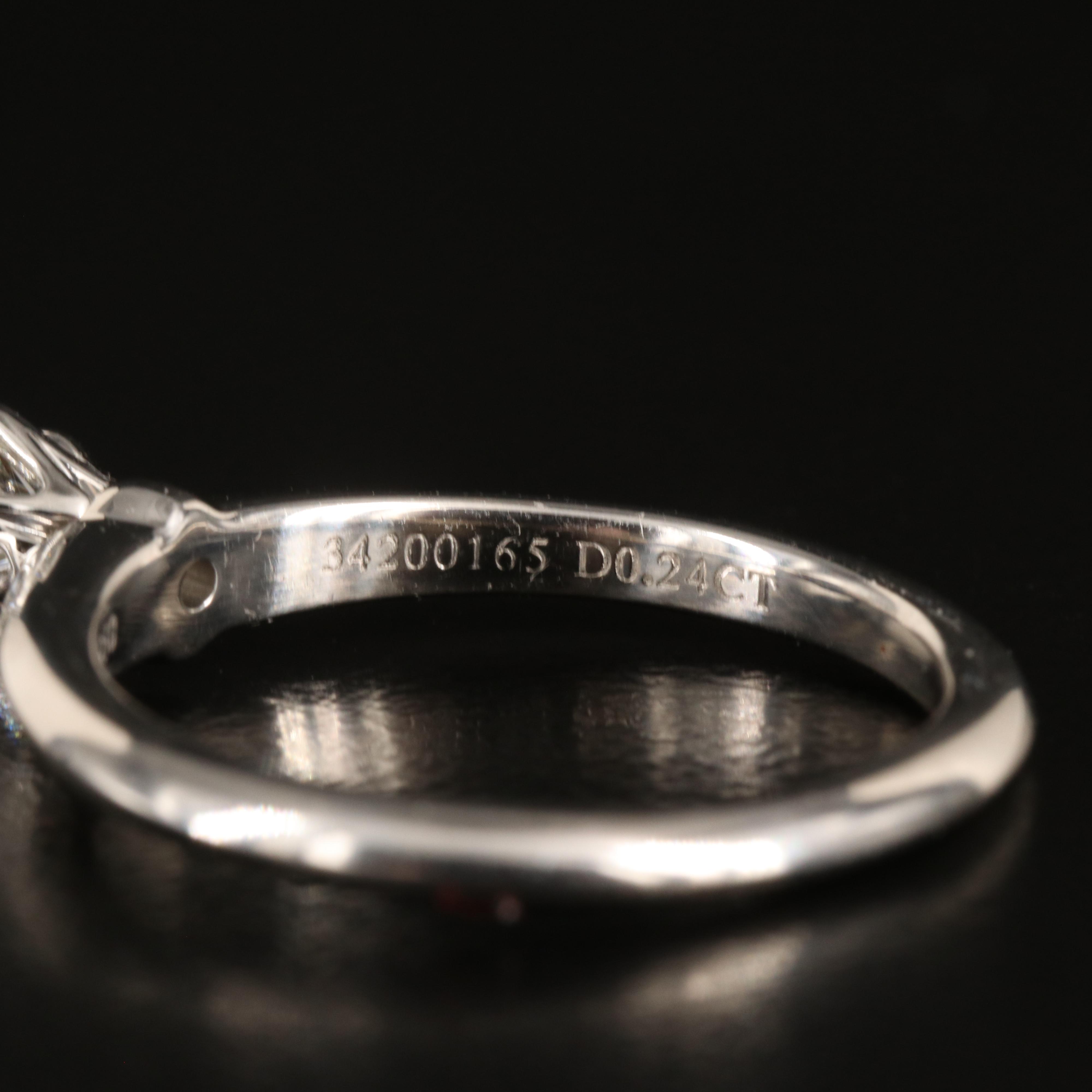 Tiffany & Co. Platinum 0.24 CT Diamond Solitaire Knife-Edge Ring