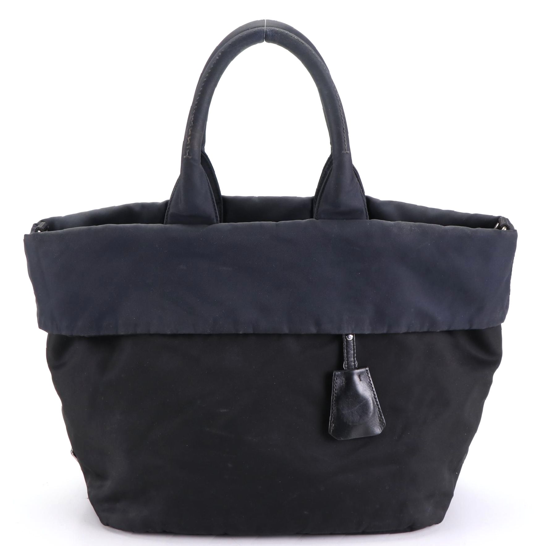 Prada Reversible Double Tote in Navy/Black Tessuto
