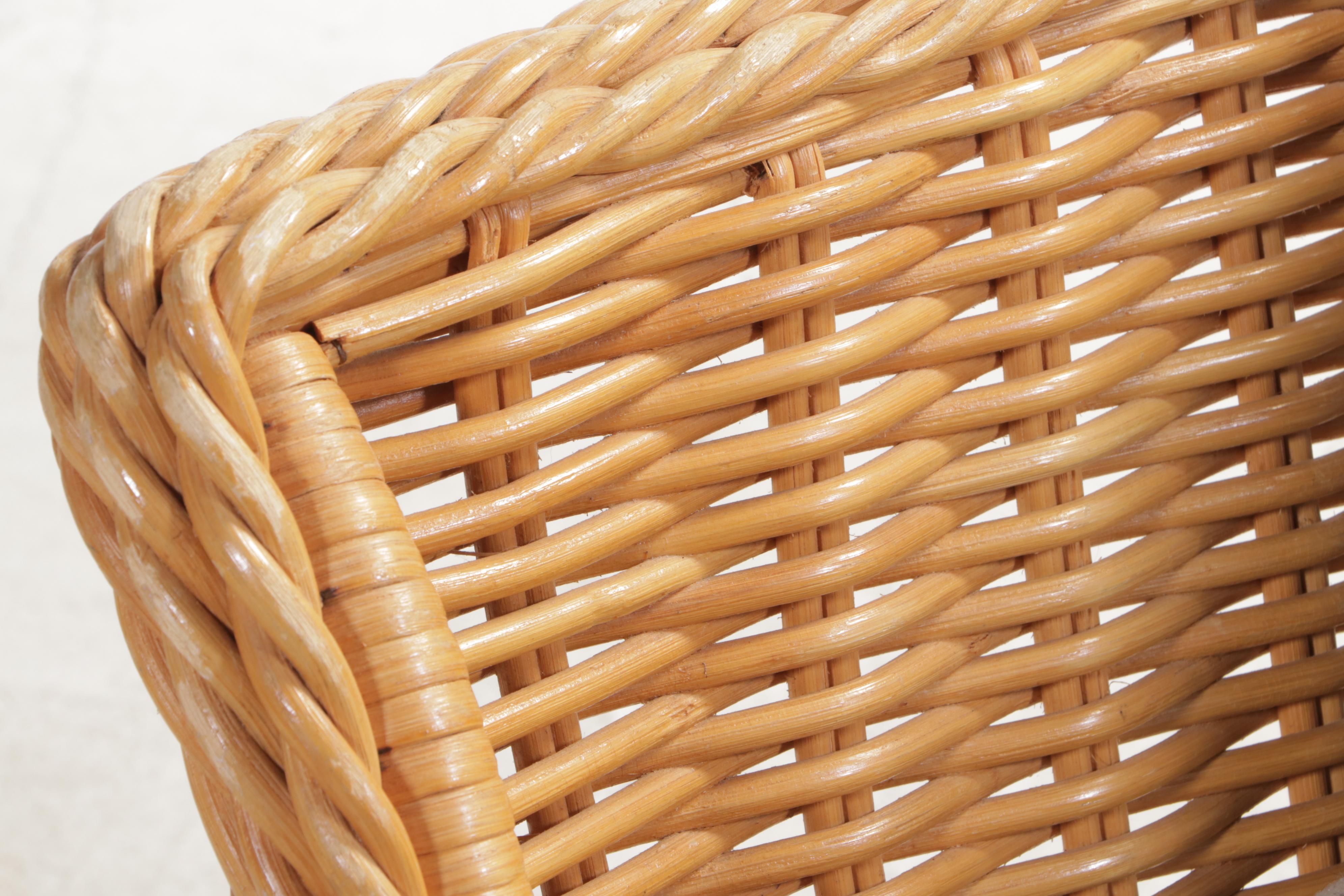 Wicker and Rattan Patio Loveseat and Armchair