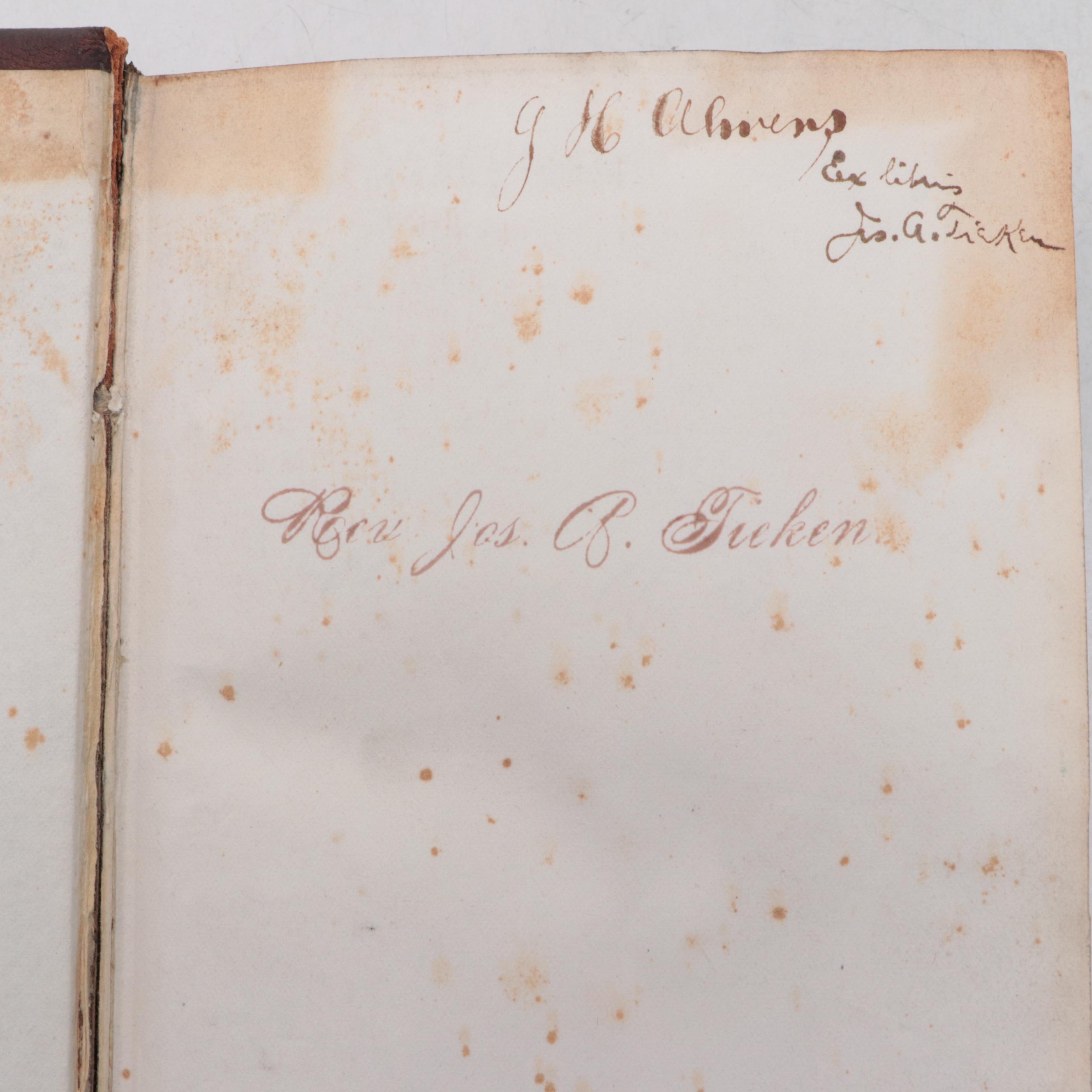 Leather Bound "Sämmtliche Werke" Vol. I by Ludwig Bourdaloue, 1847