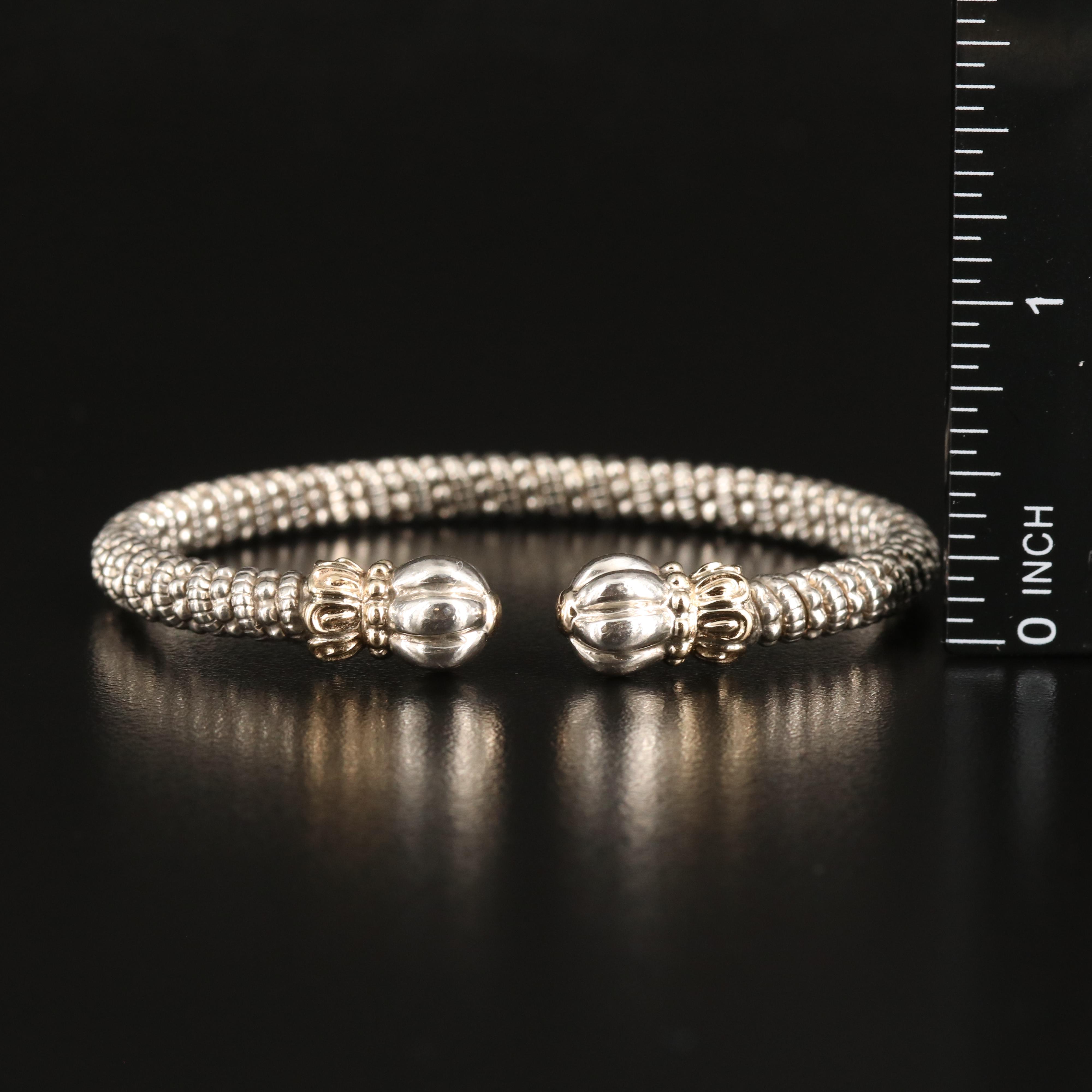 Alwand Vahan Sterling Silver with 14K Accents Open Bracelet