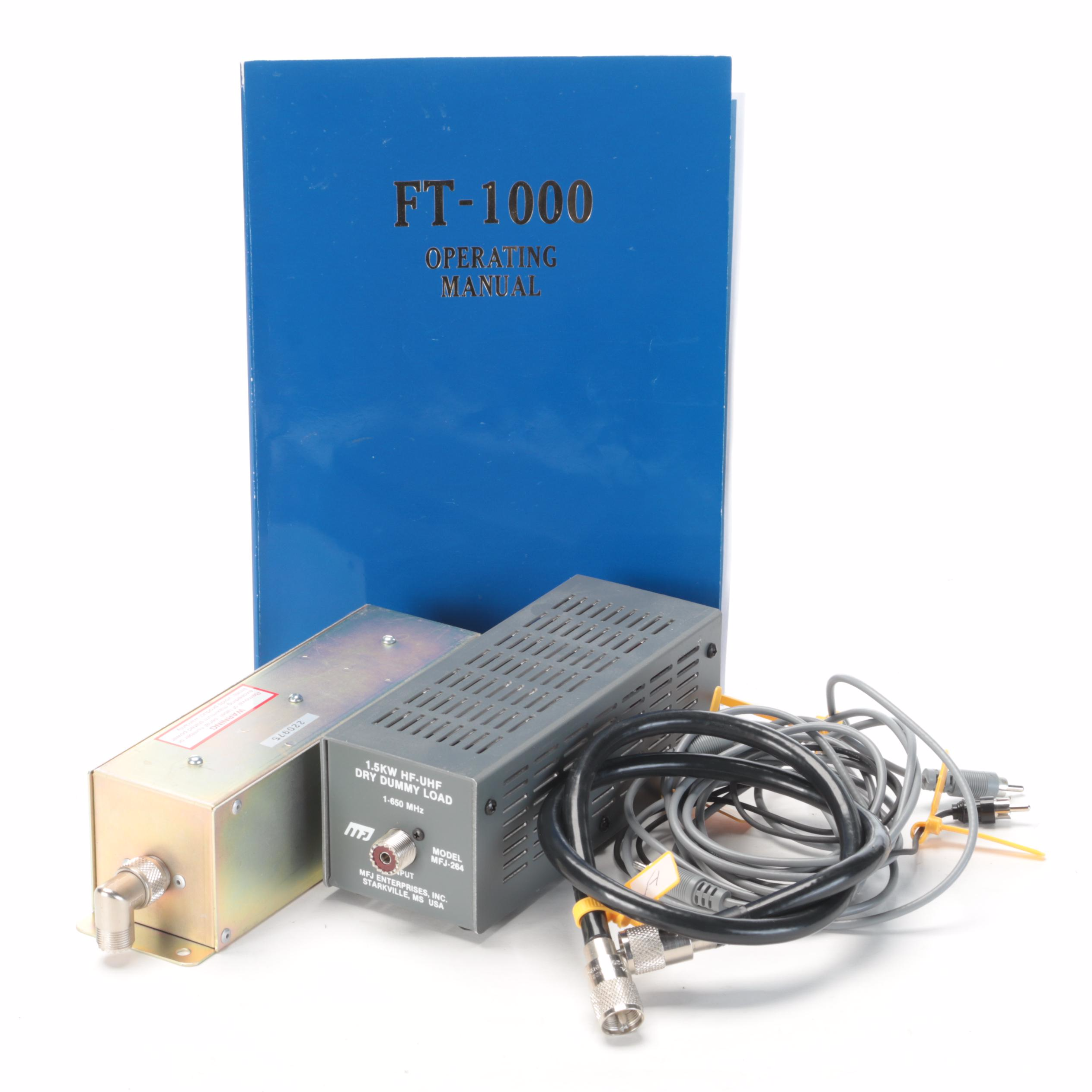 YAESU Transceiver Amateur Radio and Speaker with Ameritron Amplifier