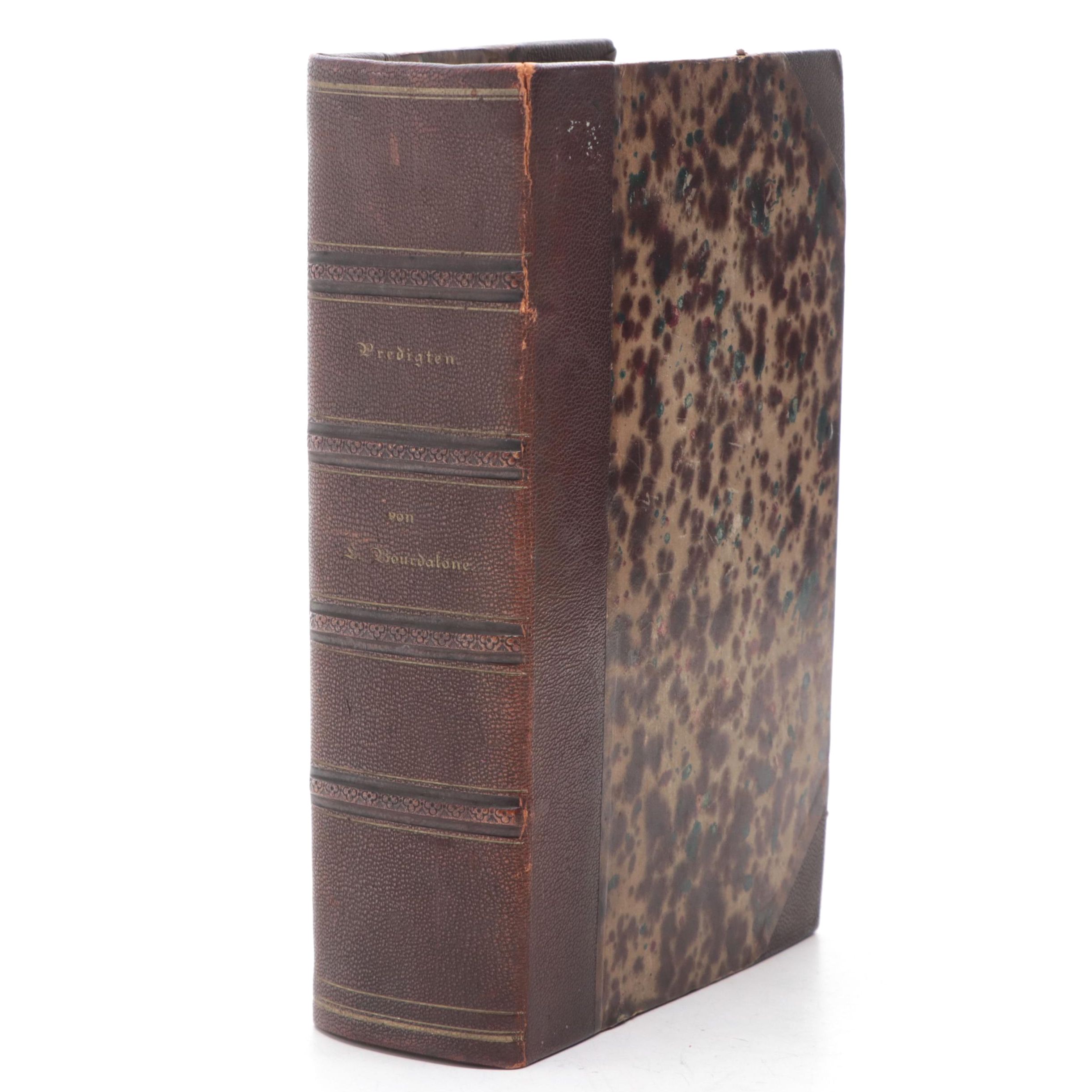 Leather Bound "Sämmtliche Werke" Vol. I by Ludwig Bourdaloue, 1847