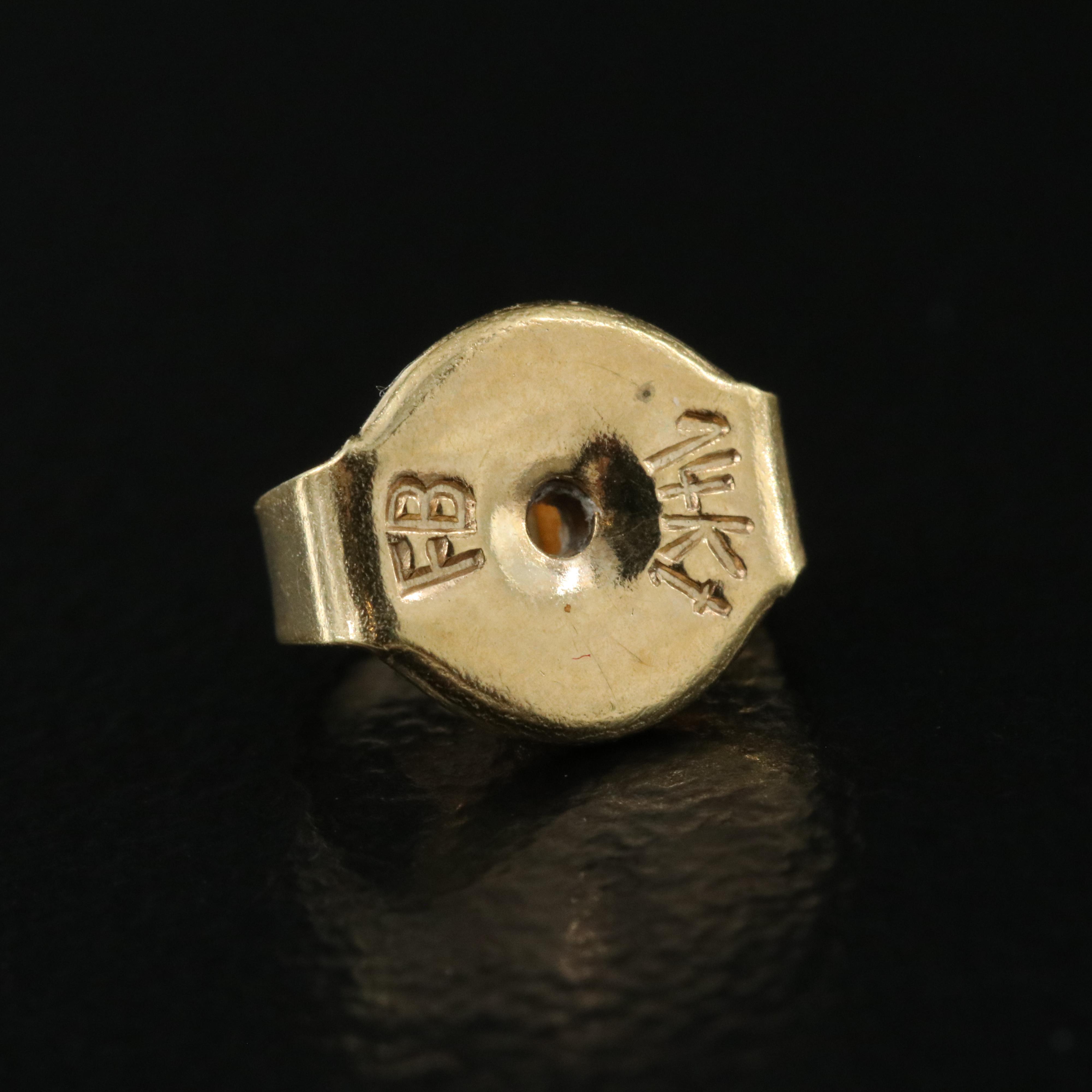 14K Cultured Pearl and Garnet Earrings