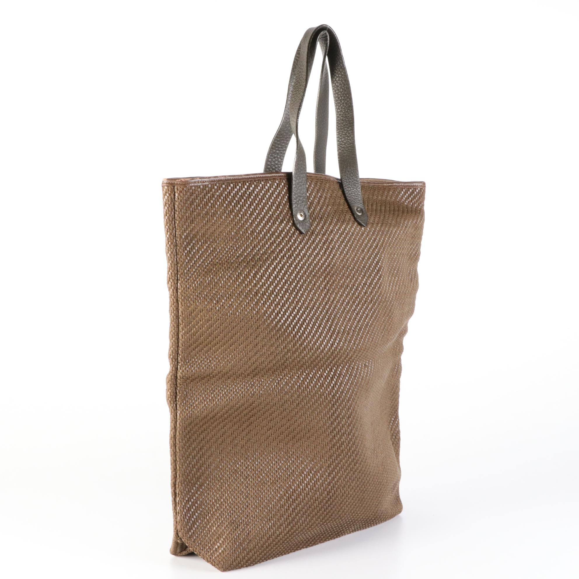 Hermès Ahmedabad Tote in Woven Leather and Cord