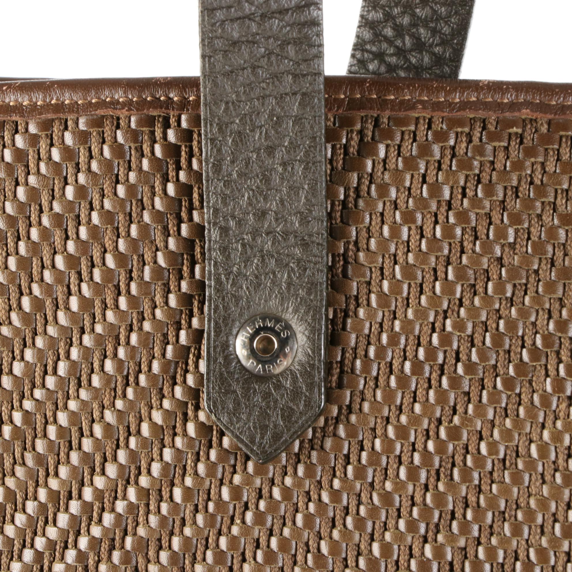 Hermès Ahmedabad Tote in Woven Leather and Cord